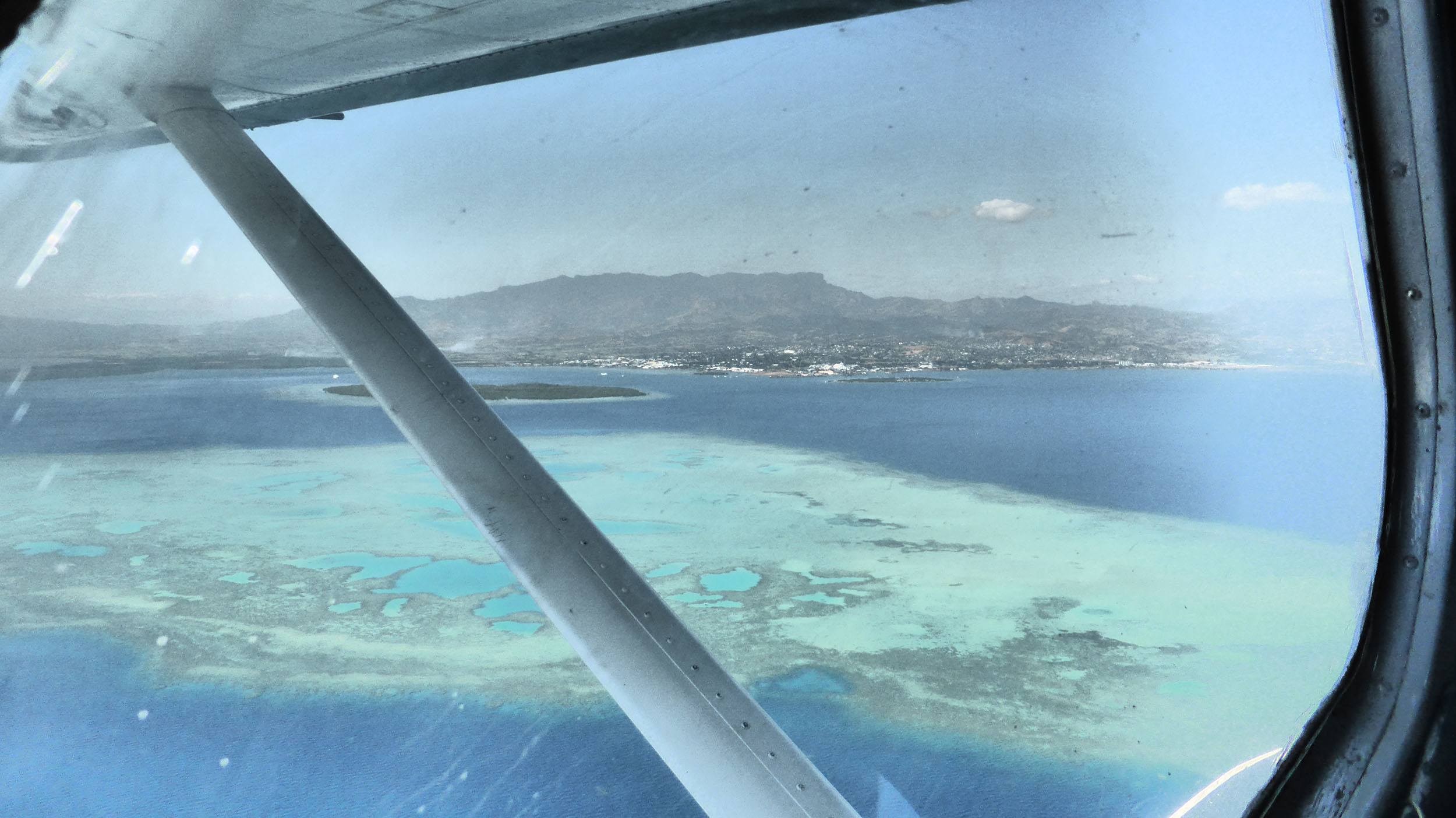 View of Fiji from seaplane