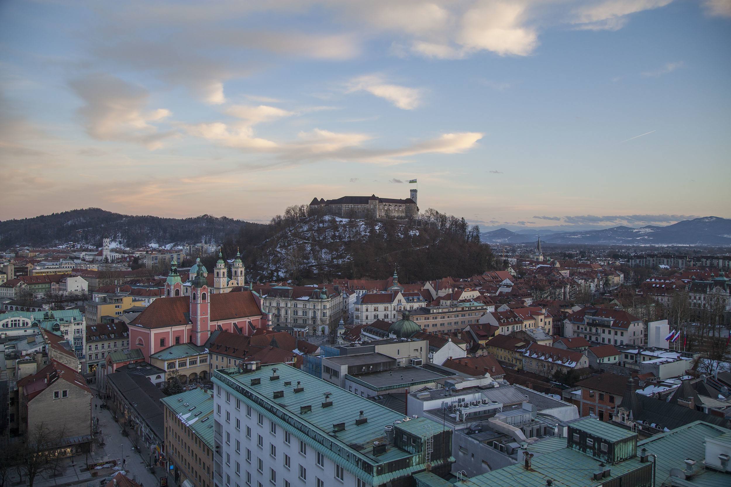 View of Ljubljana from Nebotičnik Cafe Slovenia