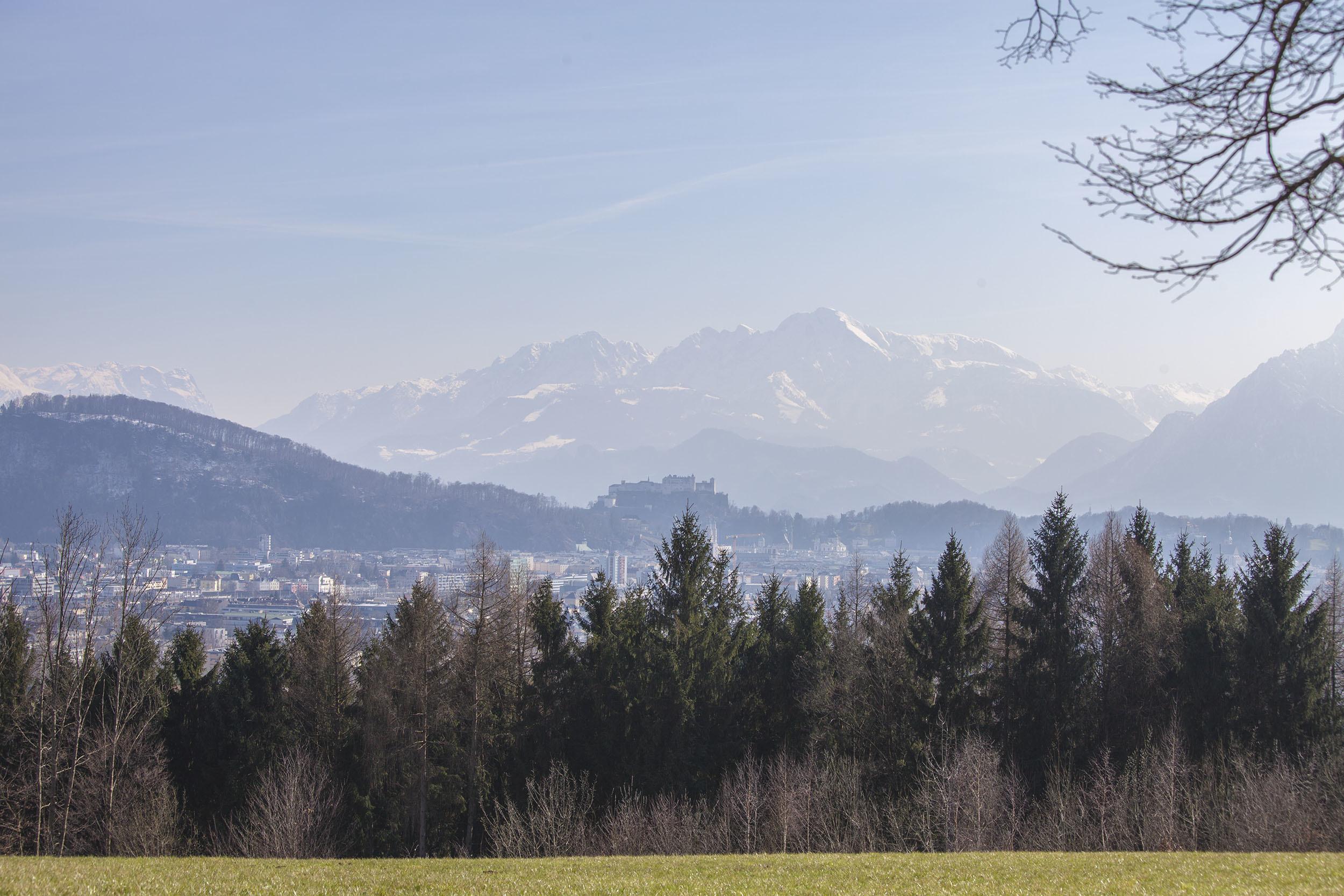 View of Salburg Austria from Maria Plain