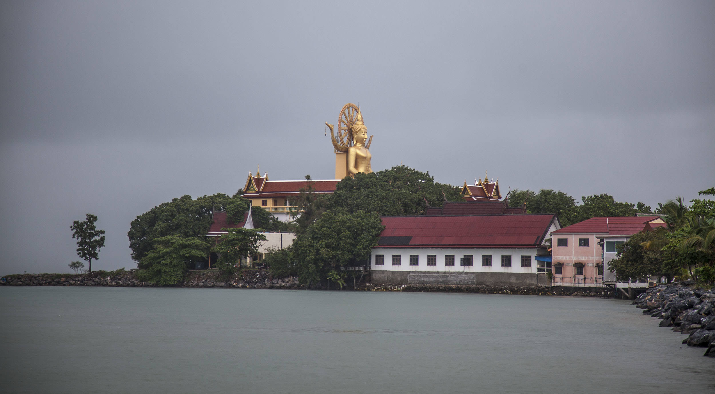 Wat Phra Yai from afar on Koh Samui Thailand