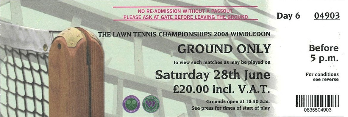 Wimbledon ground pass