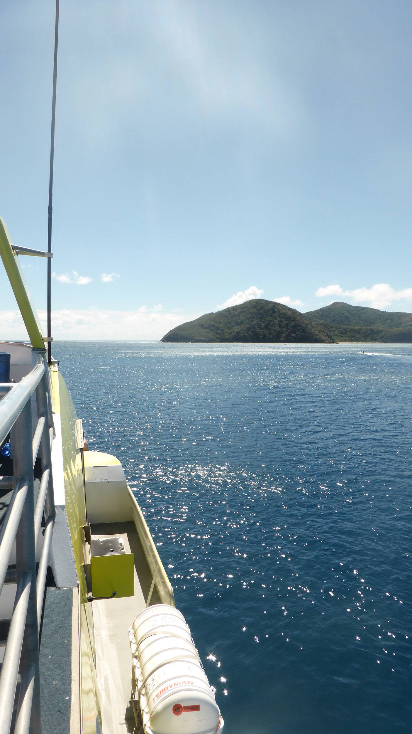 Yasawa Flyer moving between Yasawa Islands Fiji