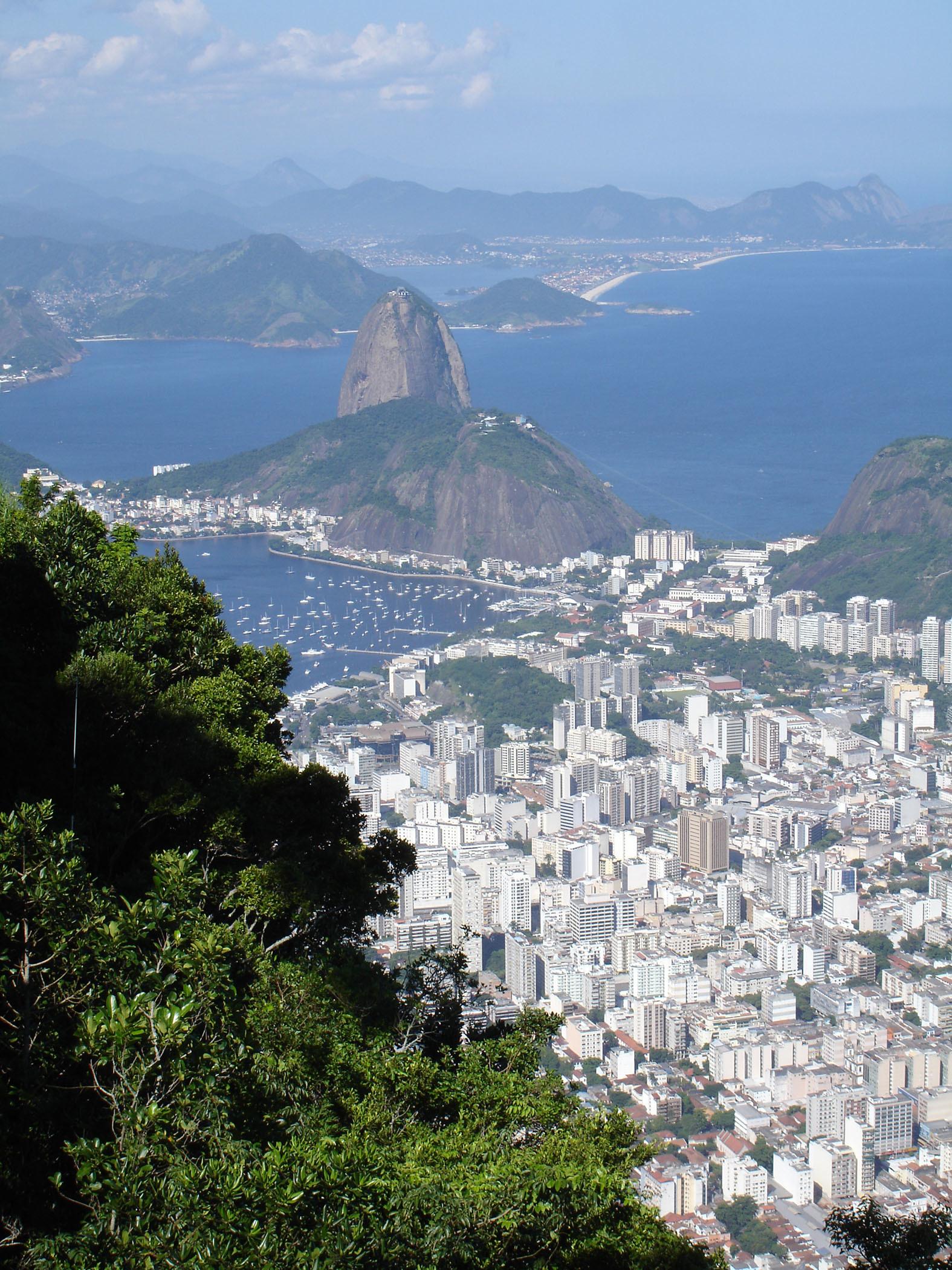 Beautiful view from Corcovado Rio de Janeiro Brazil