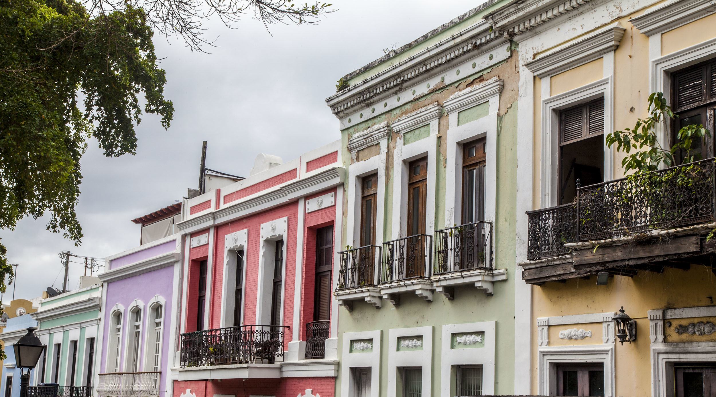 Colourful buildings in Viejo San Juan Puerto Rico USA