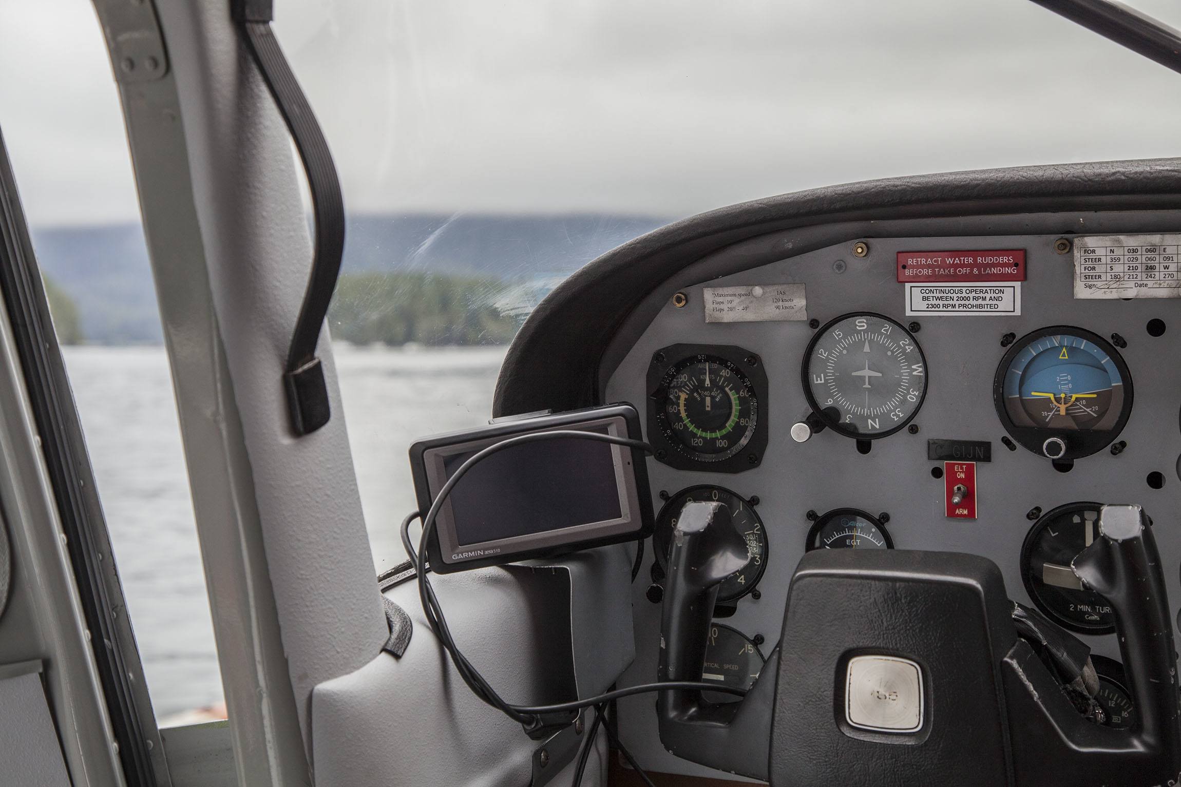 Control panel of sea plane