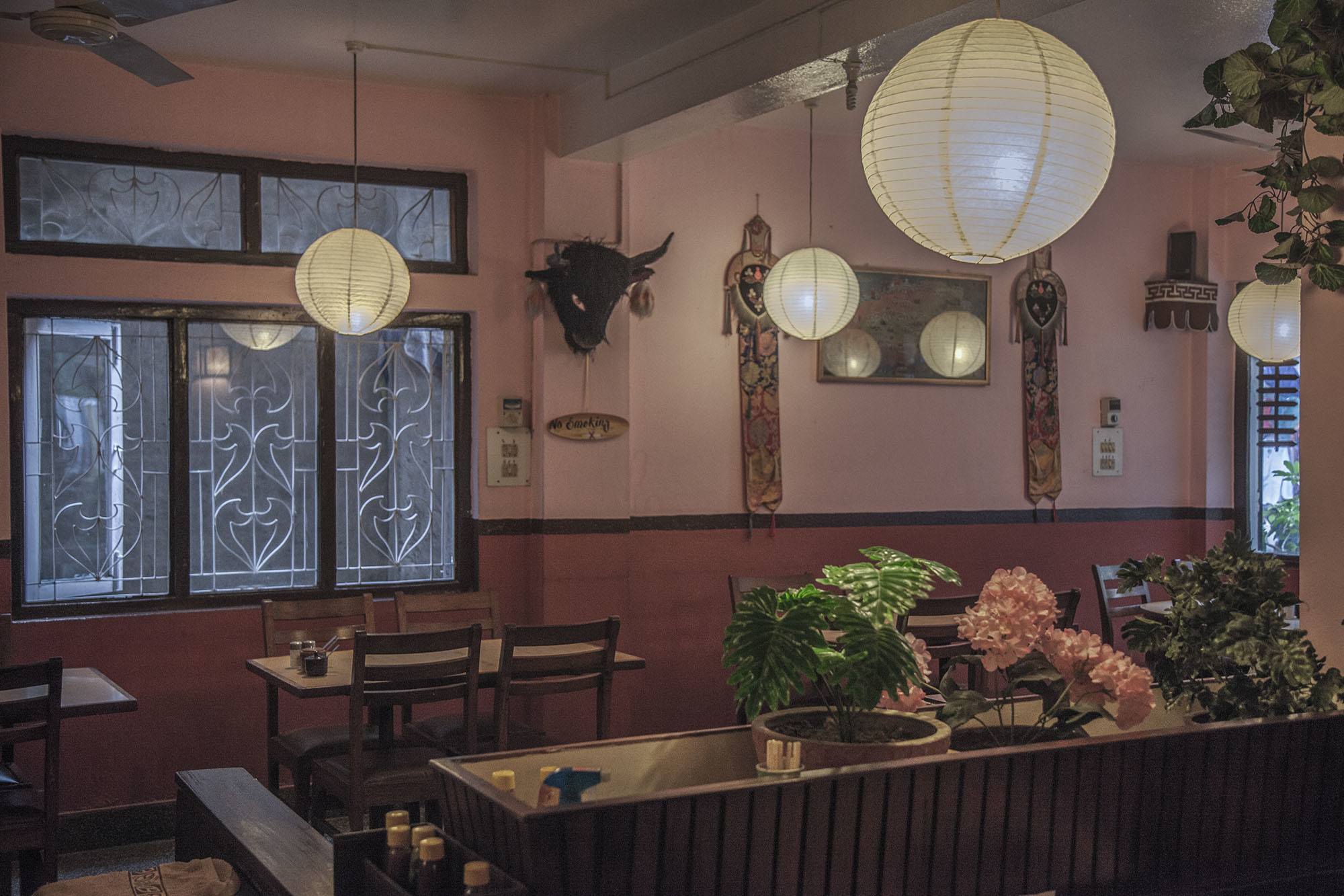Interior of Yak Restaurant in Thamel Kathmandu Nepal