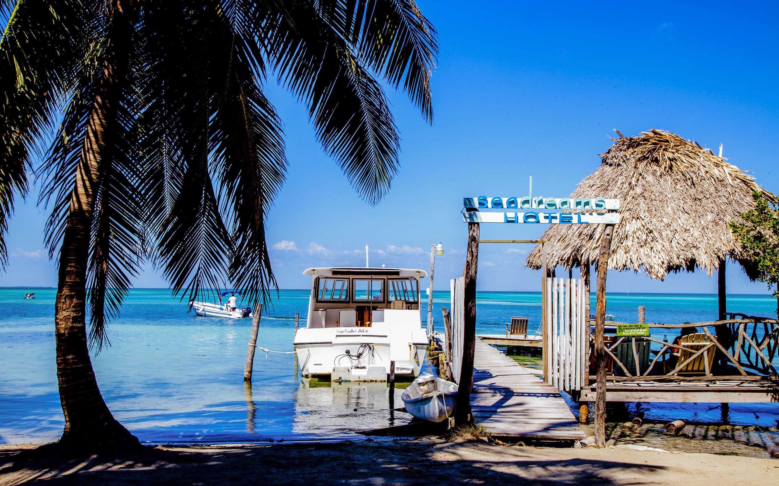 Jetty of Sea Dreams Hotel on Caye Caulker Belize