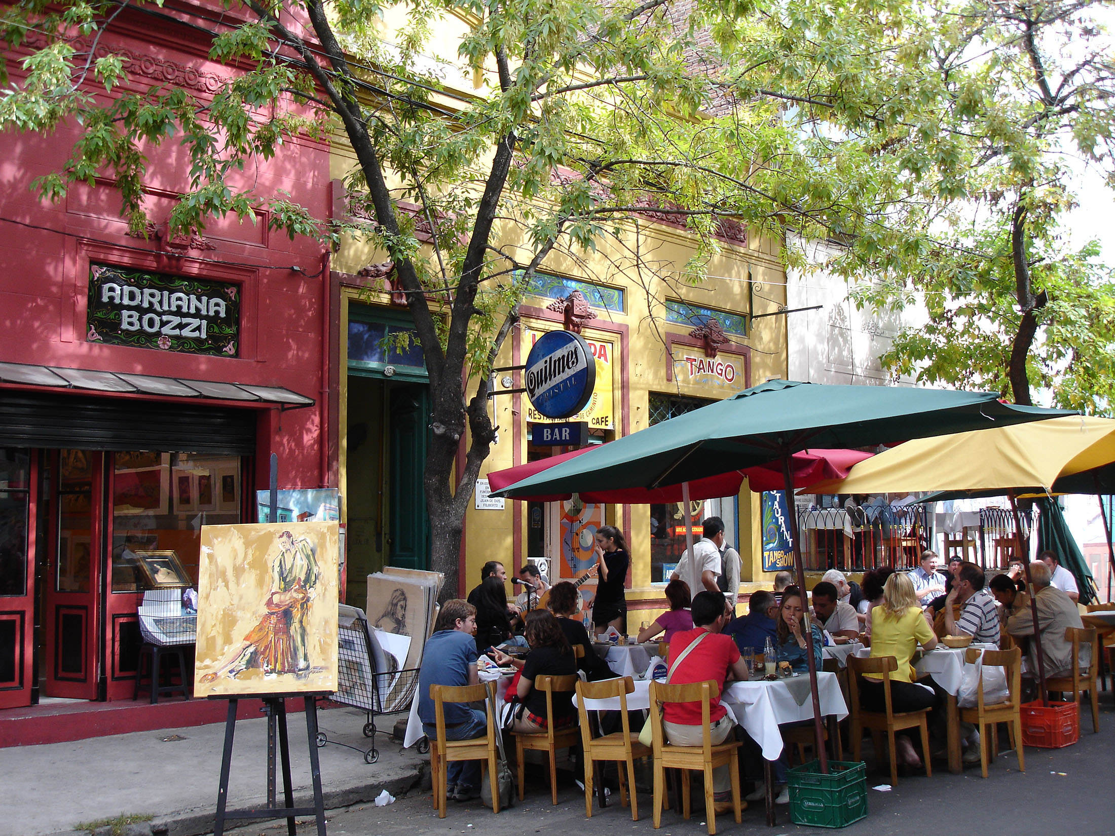 Outdoor dining in La Boca Buenos Aires Argentina