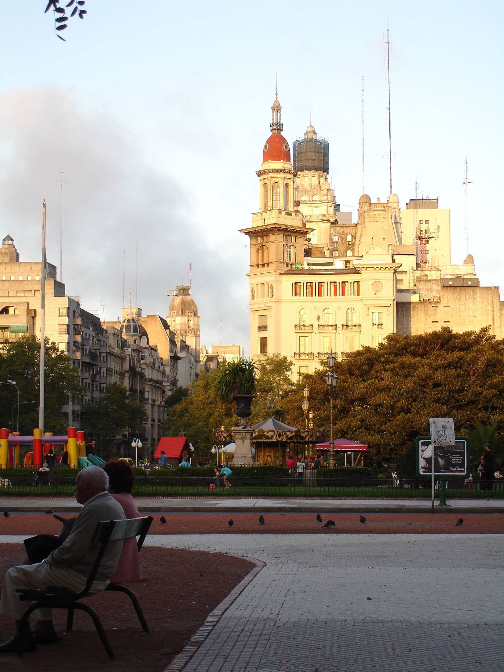 Small piazza in central Buenos Aires Argentina
