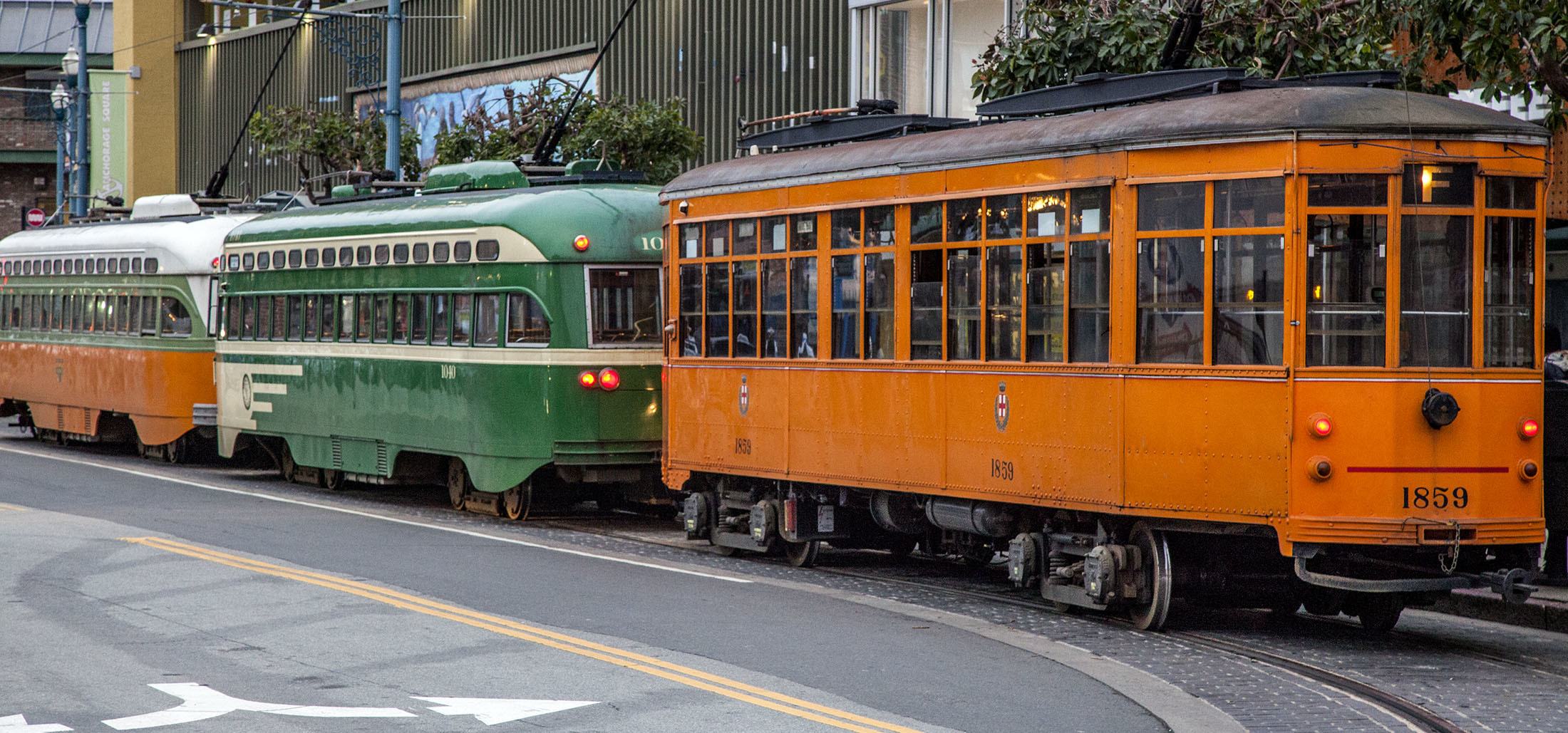 Vintage F streetcar San Francisco USA