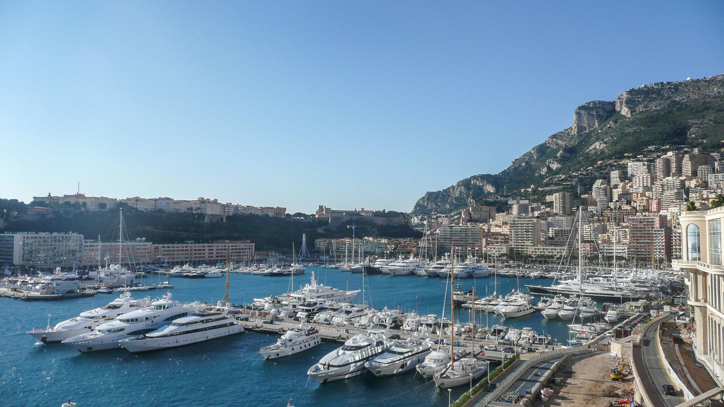 Boats docked in Hercule Harbour Monaco