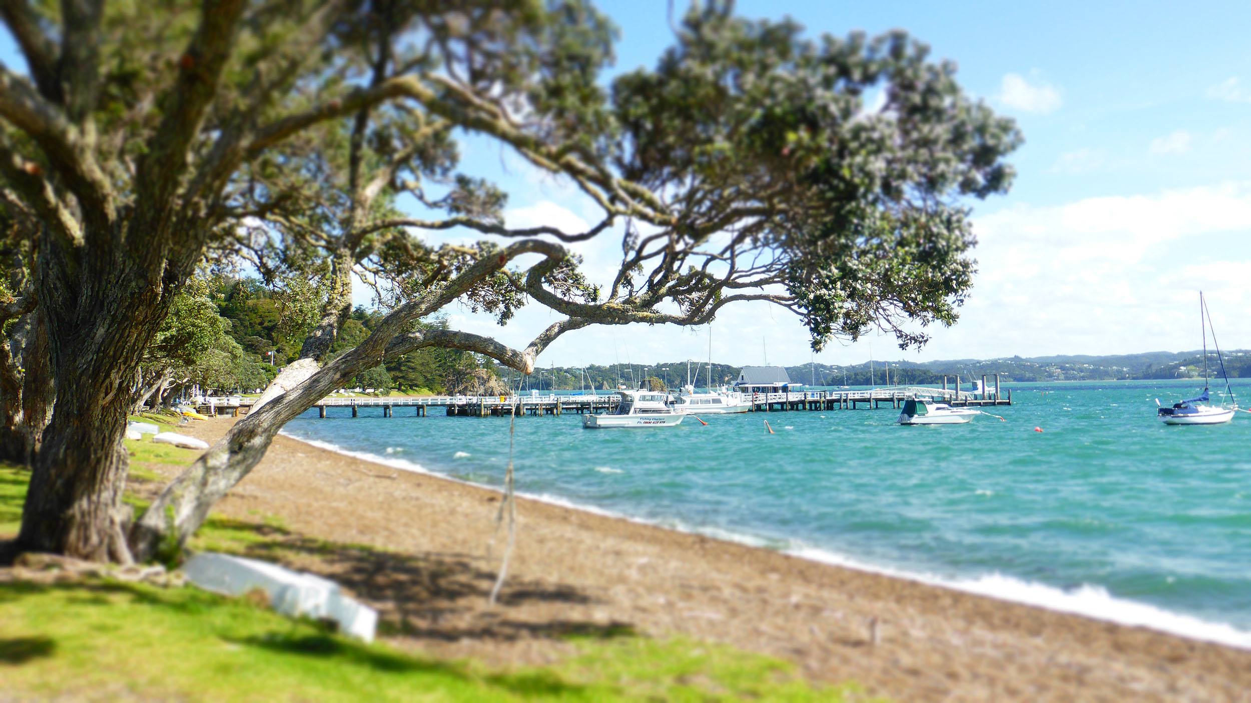 Beach in Russell North Island New Zealand