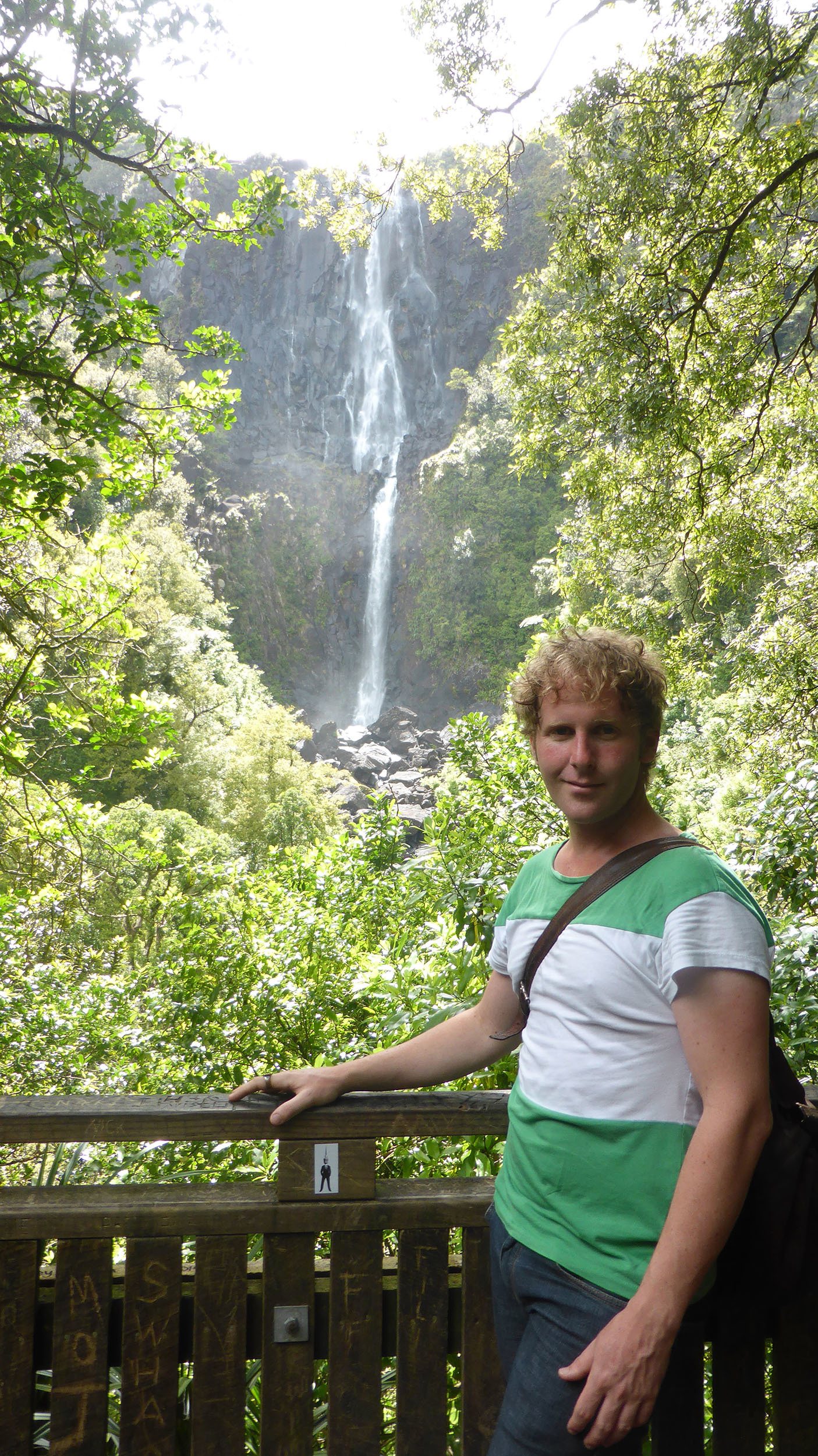 Ben at Wairere Falls North Island New Zealand