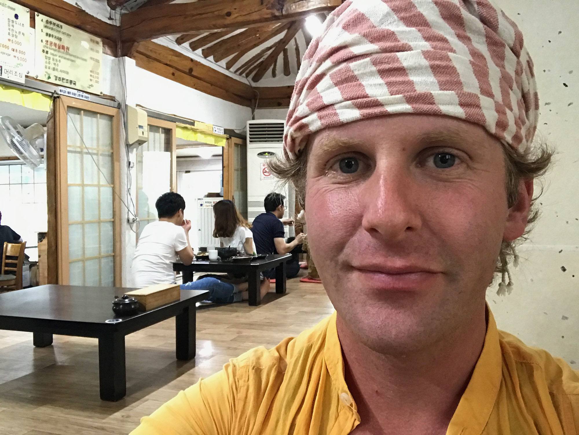 Ben at restaurant in Gyeongju Republic of Korea