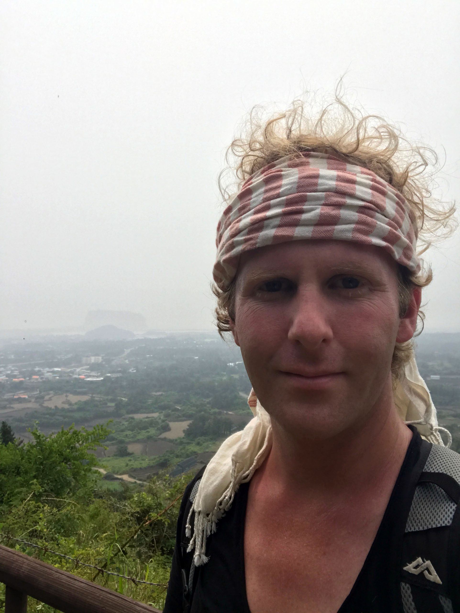 Ben walking the Olle Trail Jeju Island Republic of Korea