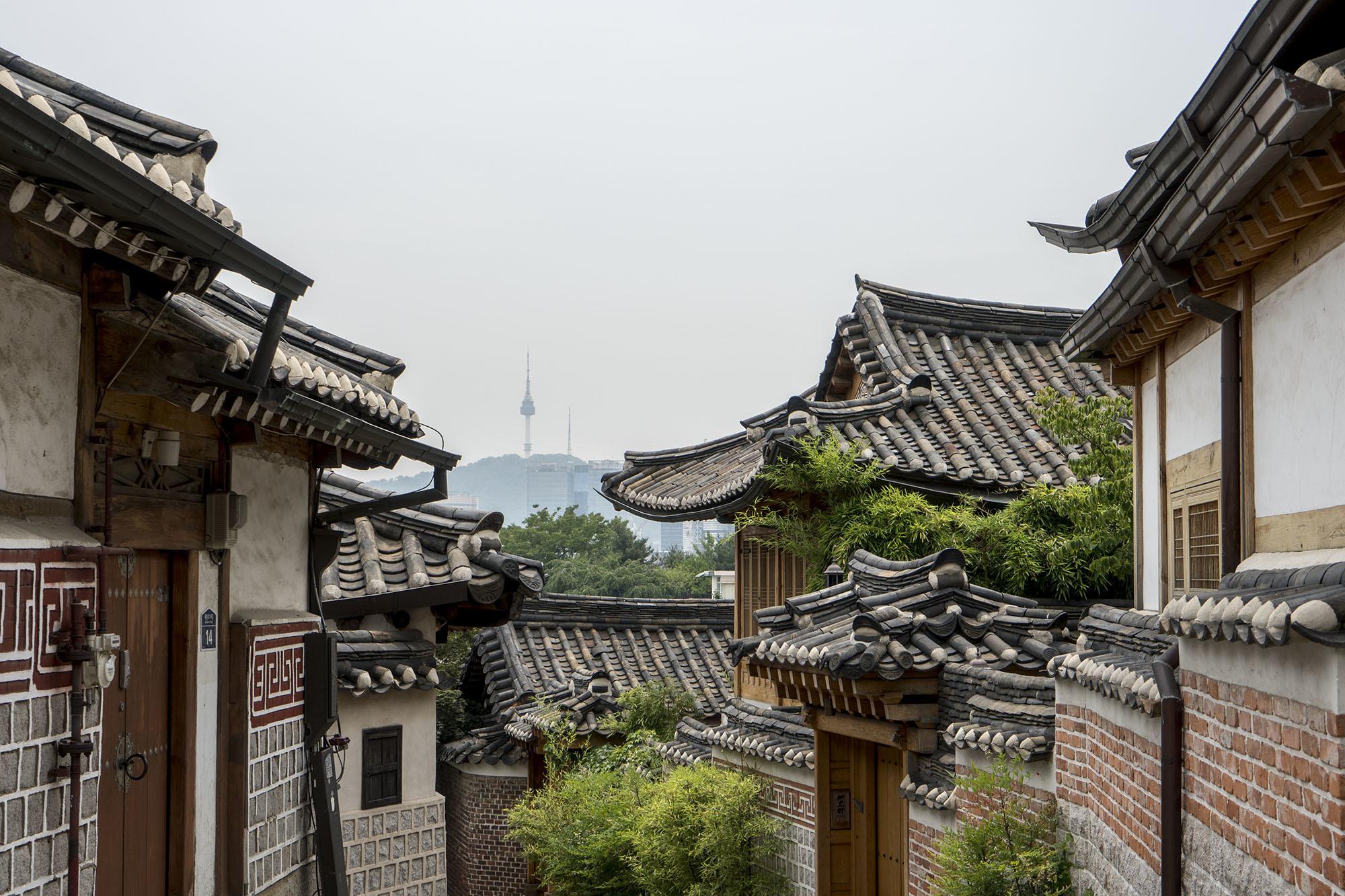 Bukchon Hanok Village in Seoul Republic of Korea