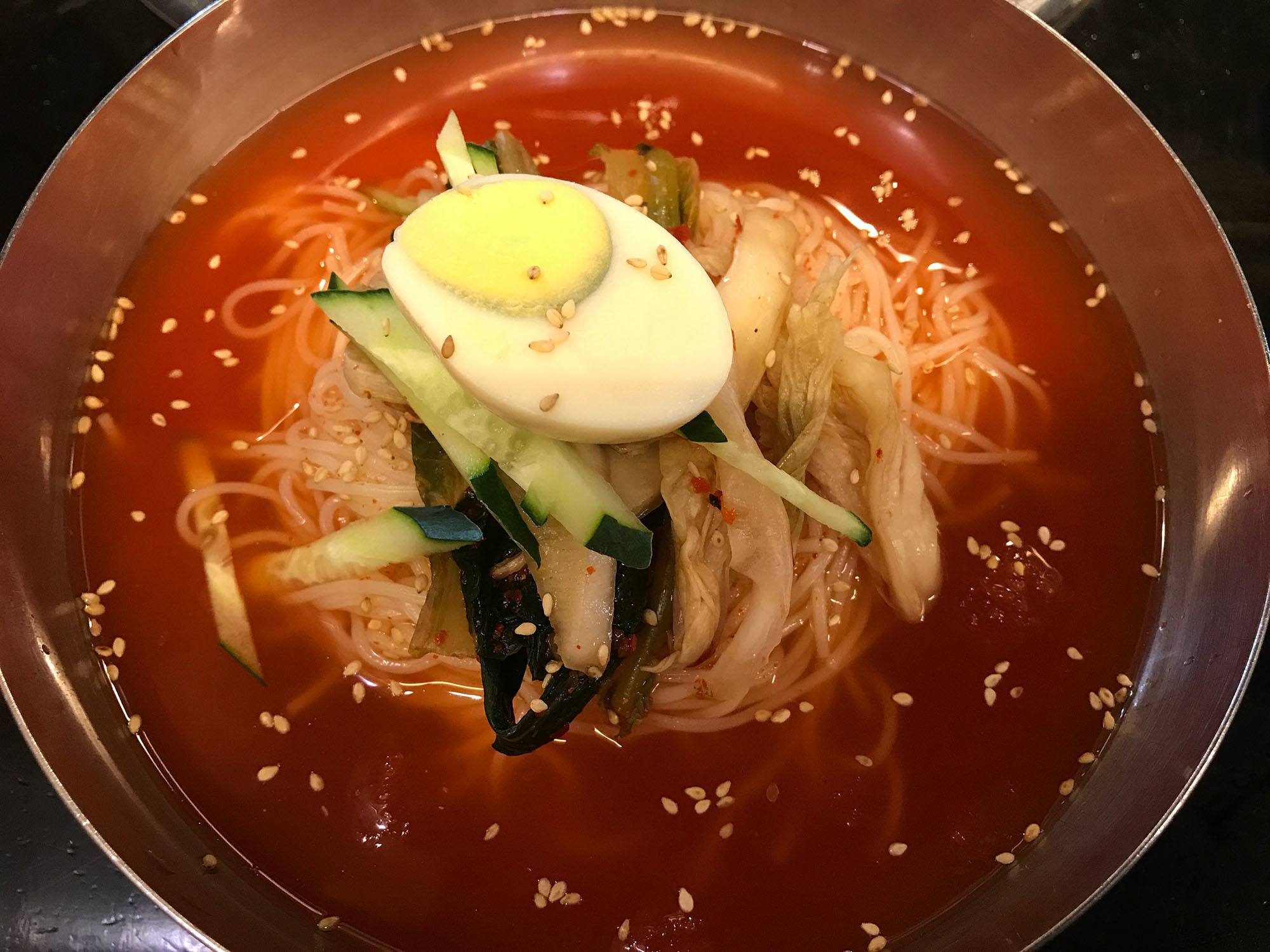 Cold noodle soup Seoul Republic of Korea