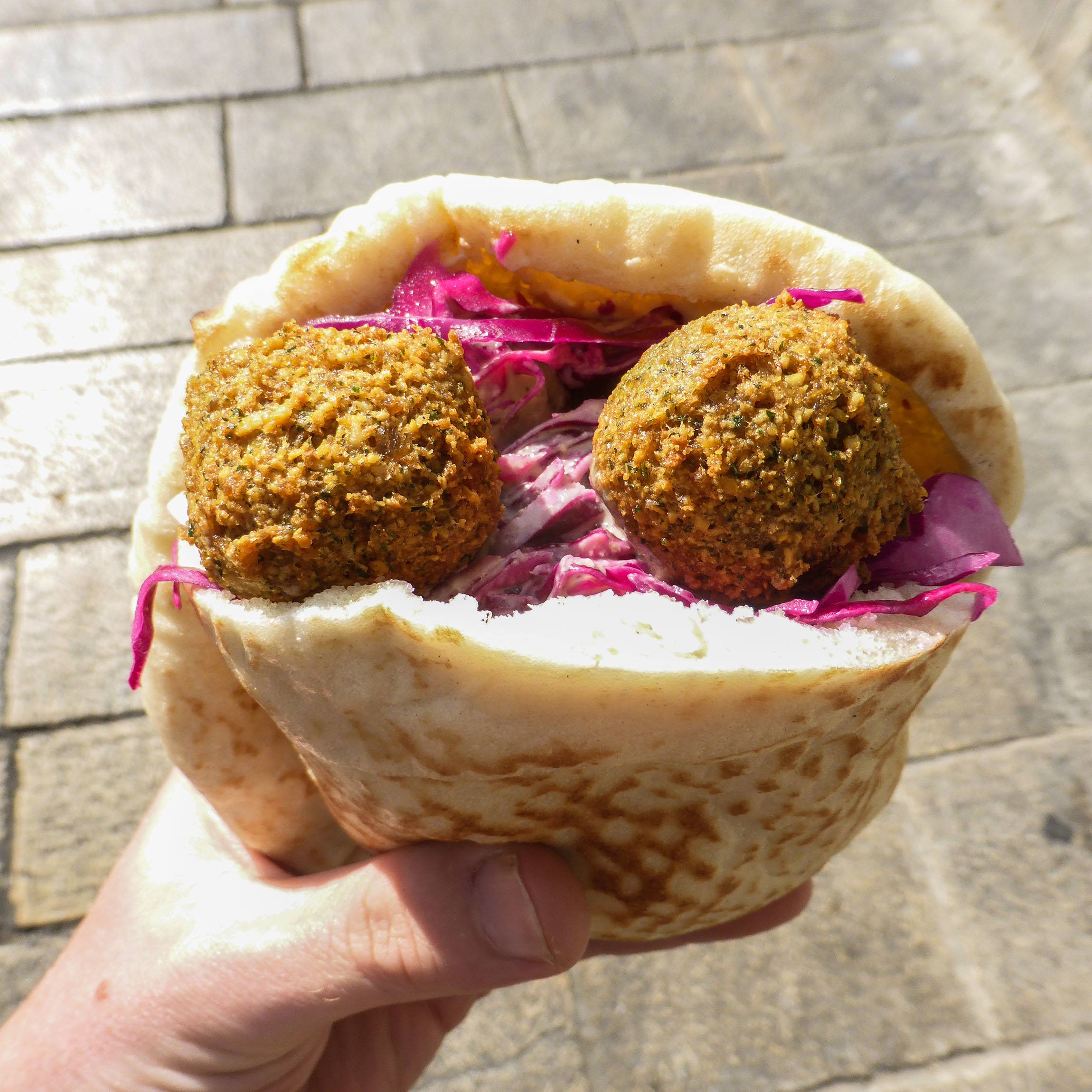 Falafel wrap purchased in Akko Israel