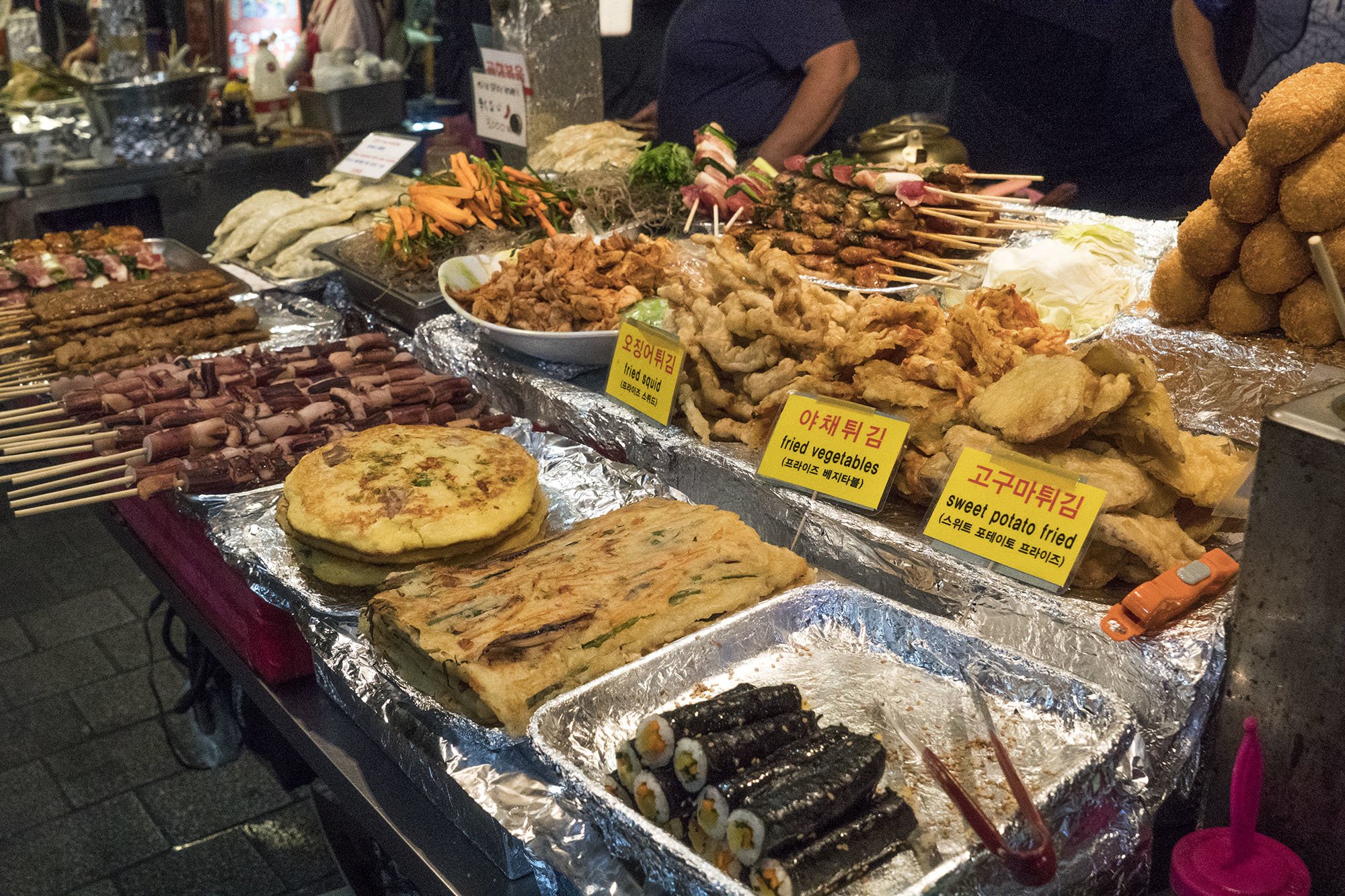 Food options at Namdaemun Market Seoul Republic of Korea