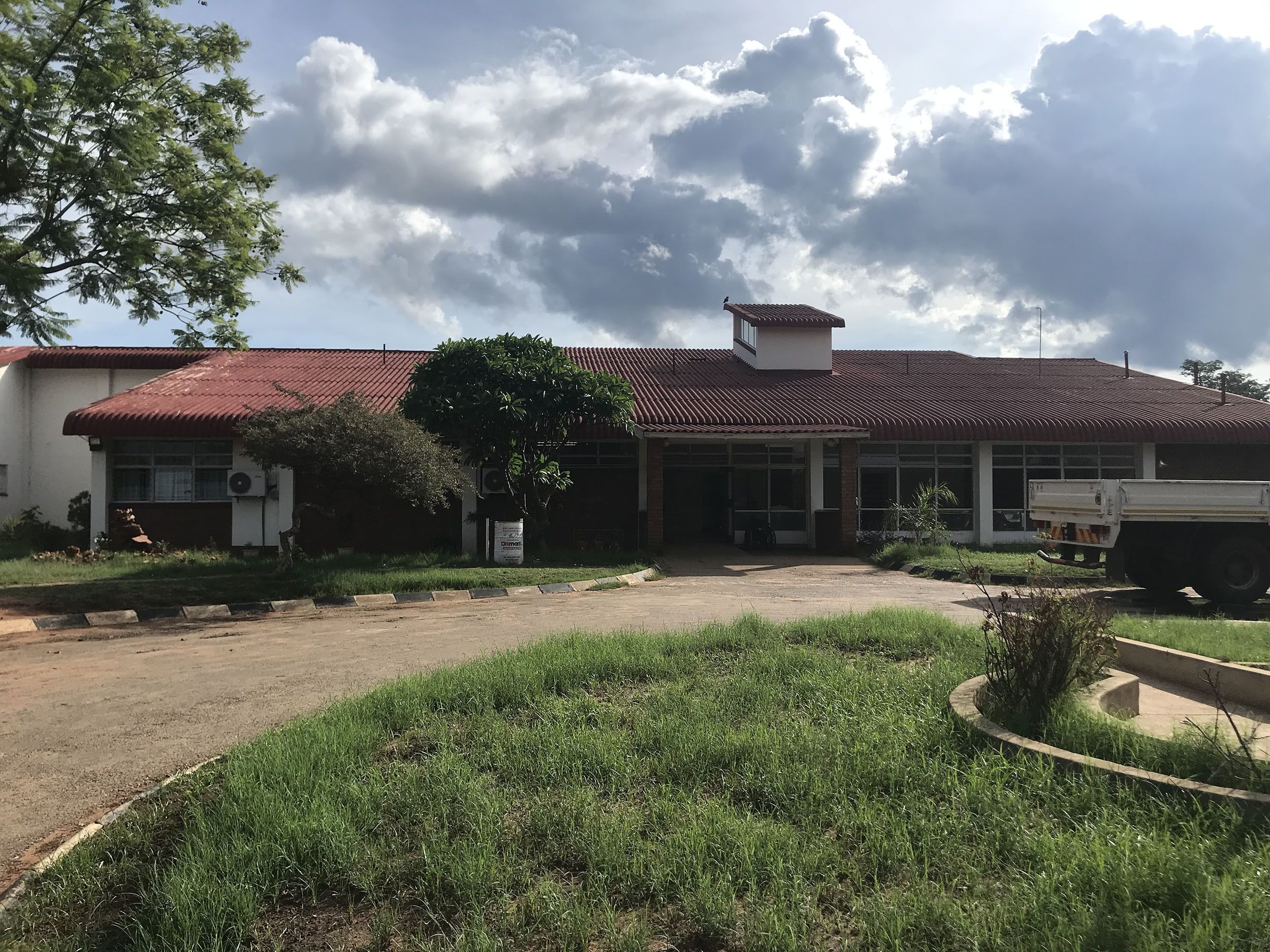 Front gardens of Victoria Falls Hospital Zimbabwe