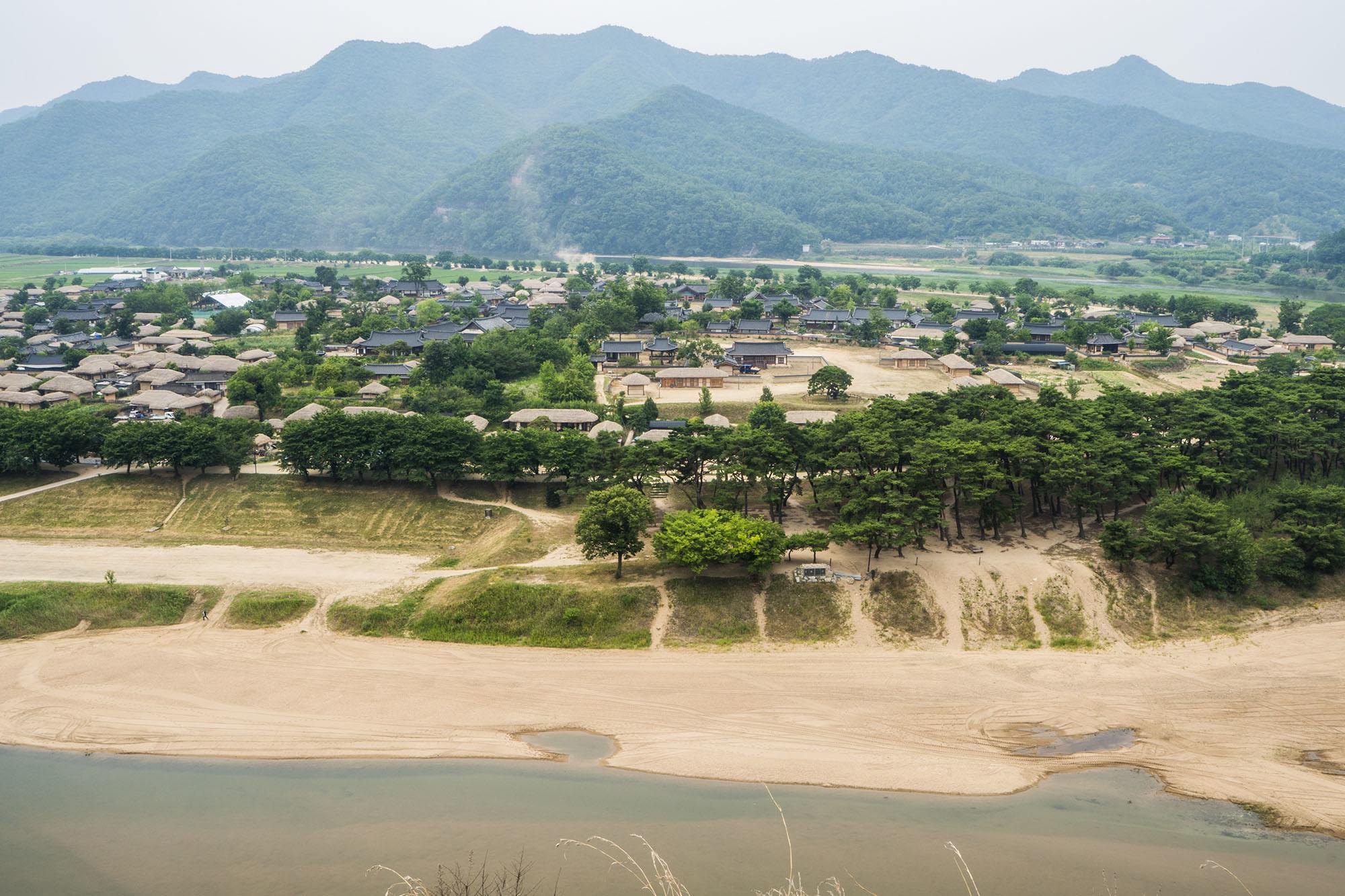 Hahoe Folk Village from above Republic of Korea