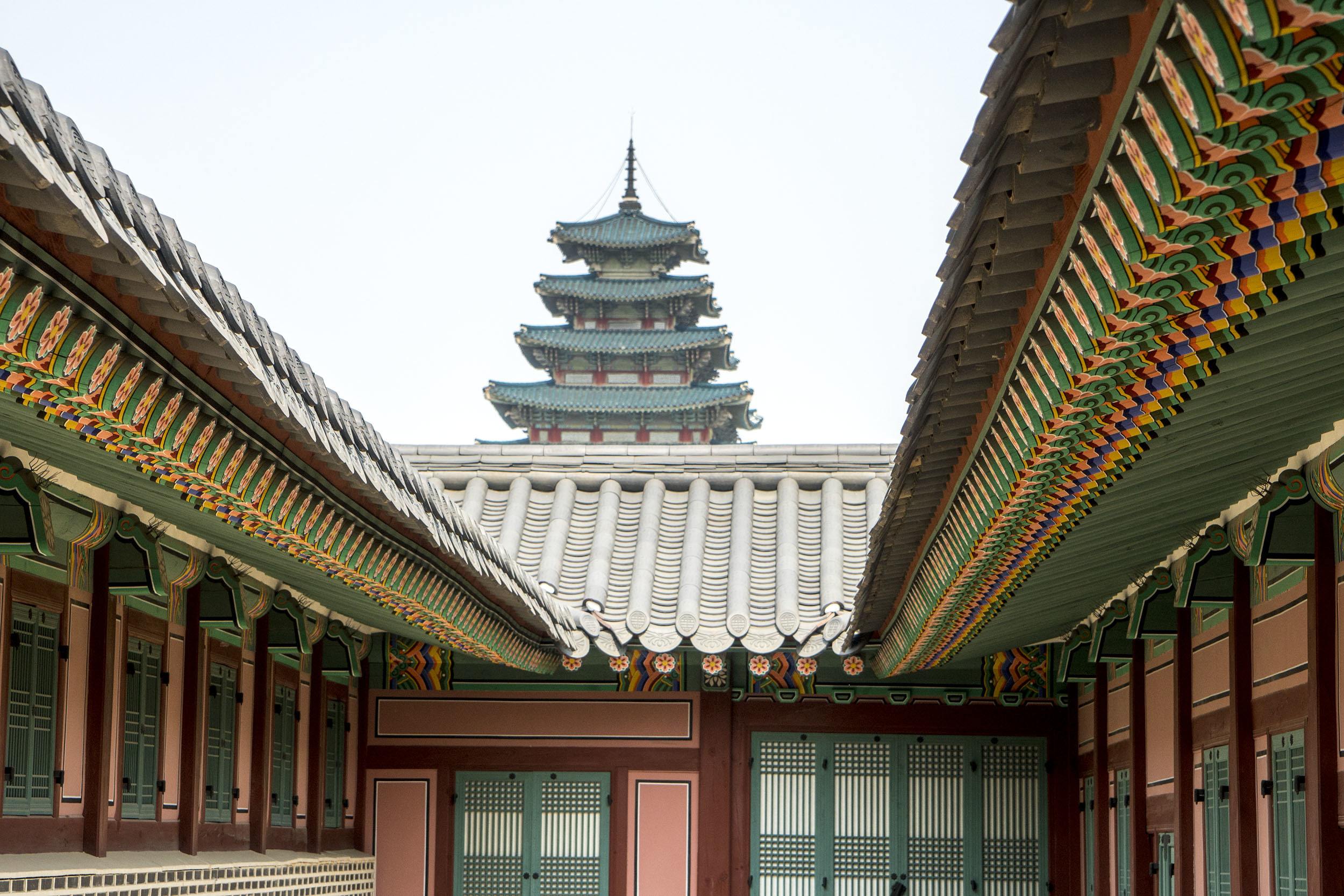 Historic building within Gyeongbokgung Palace in Seoul Republic of Korea