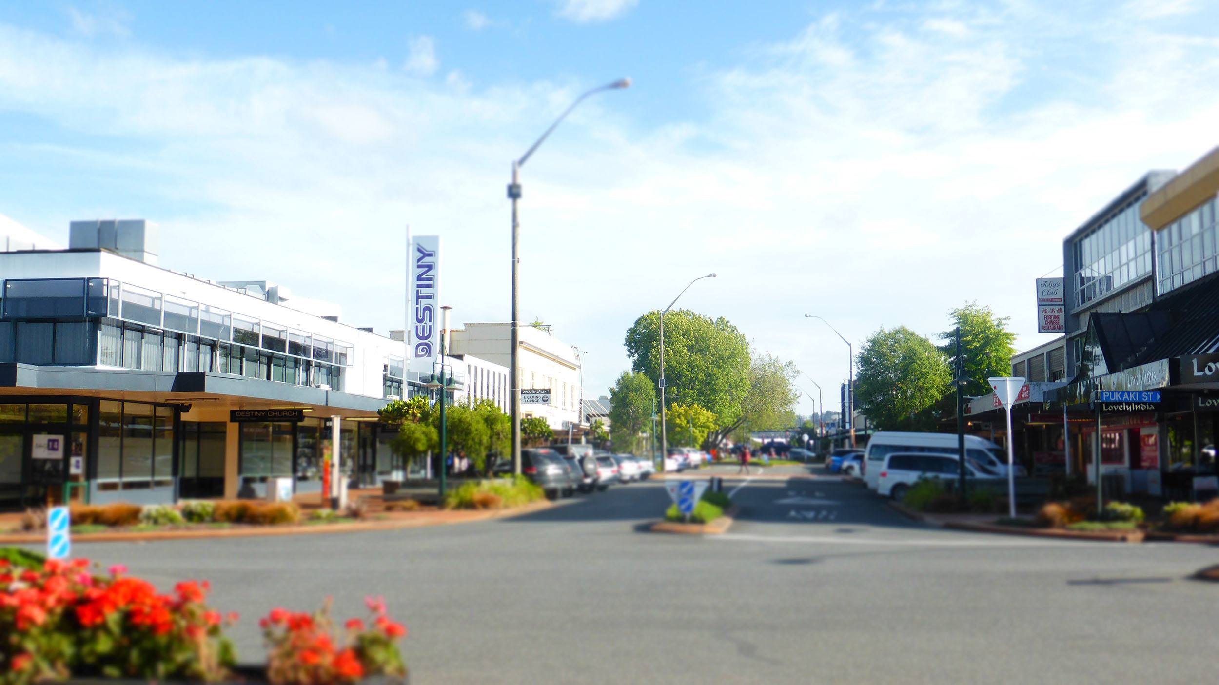 Main streat Rotorua North Island New Zealand