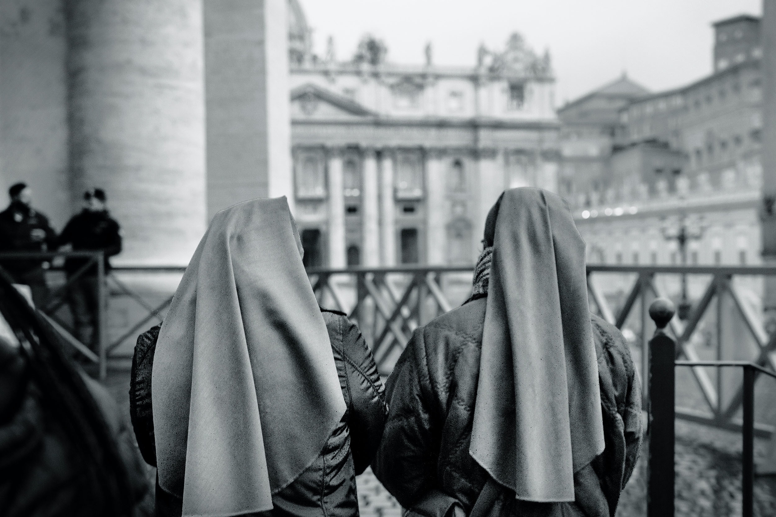 Nuns outside Saint Peter's Basilica Vatican City