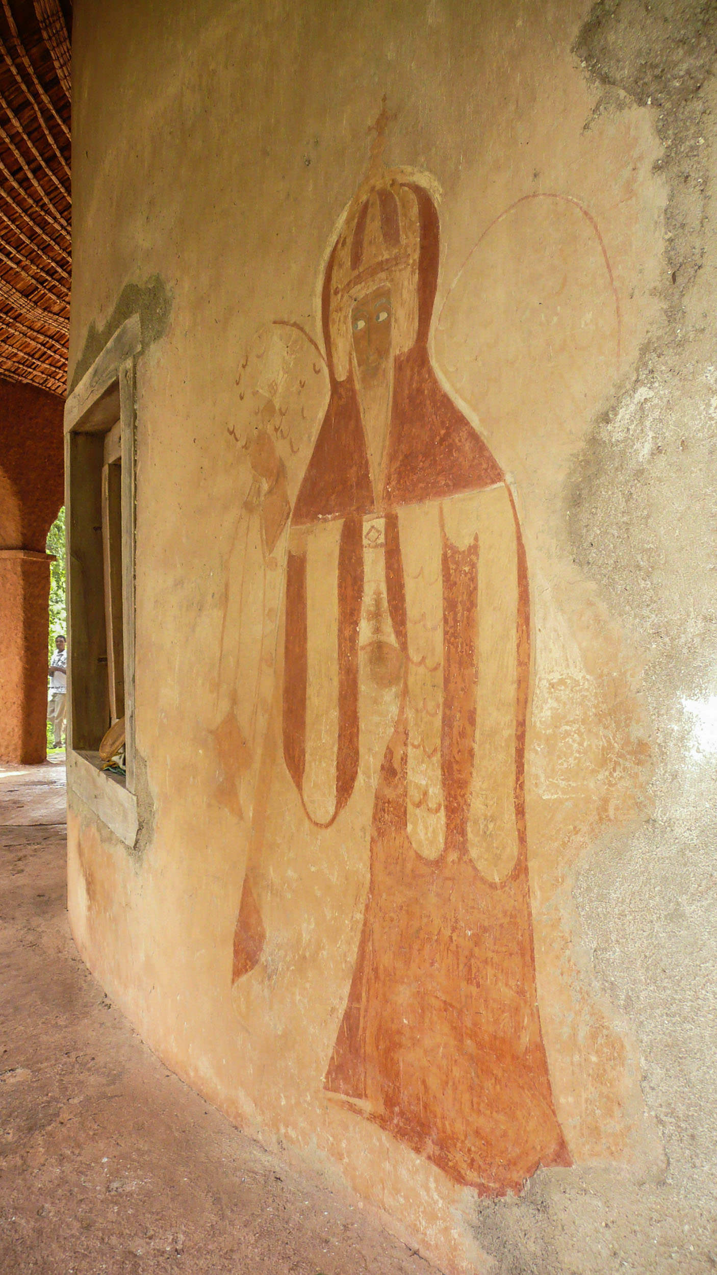 Painting on a wall of Kebran Gabriel Monastery Lake Tana Ethiopia