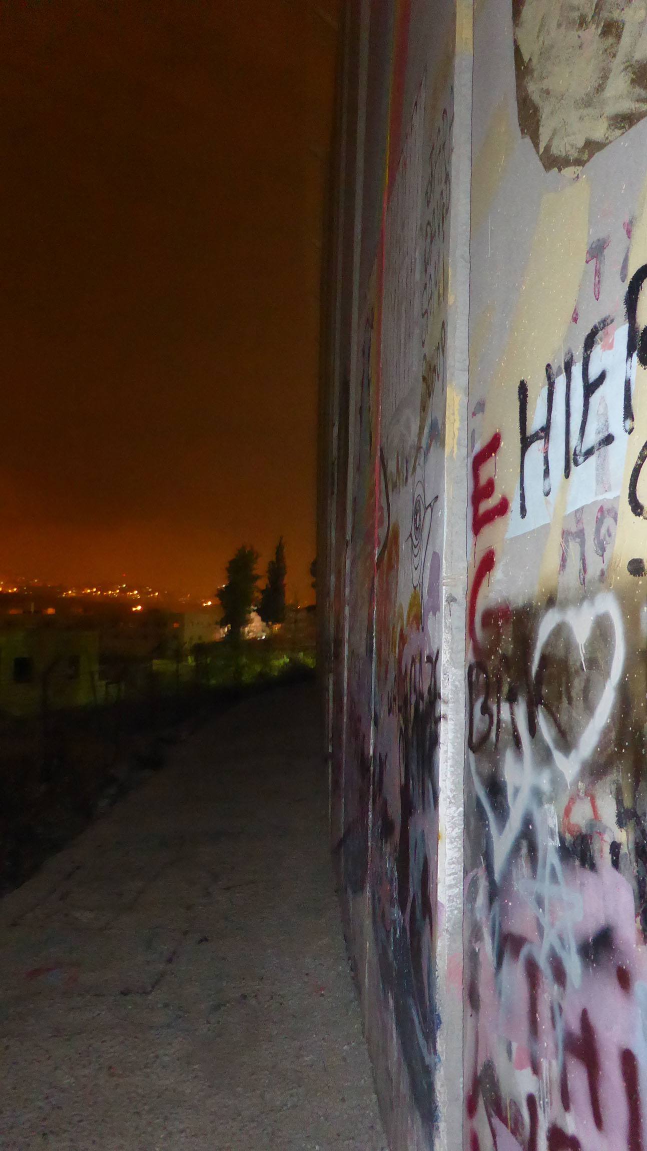 Section of wall in Bethlehem between Palestine and Israel