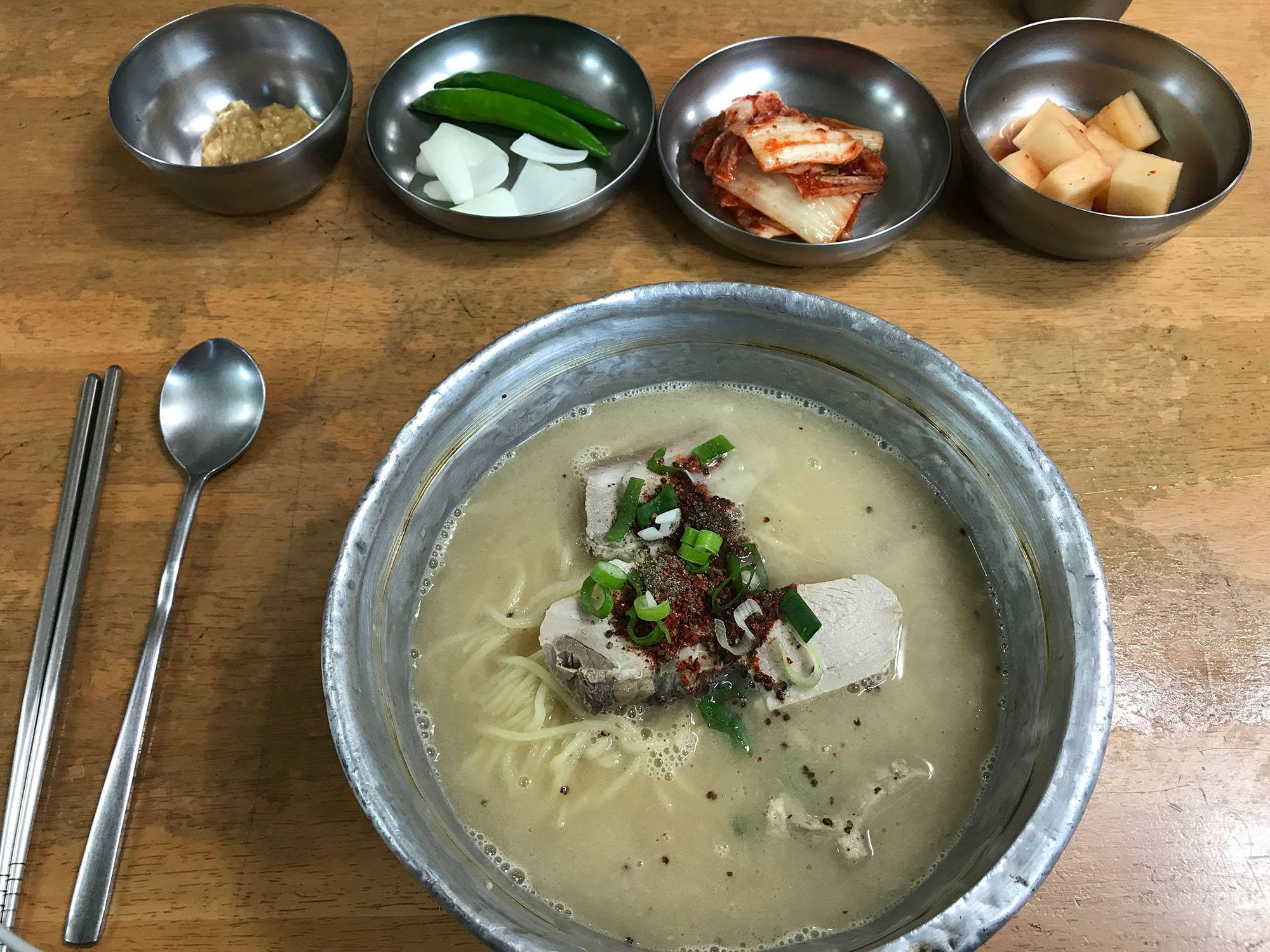 Soup at restaurant on Jeju Island Republic of Korea