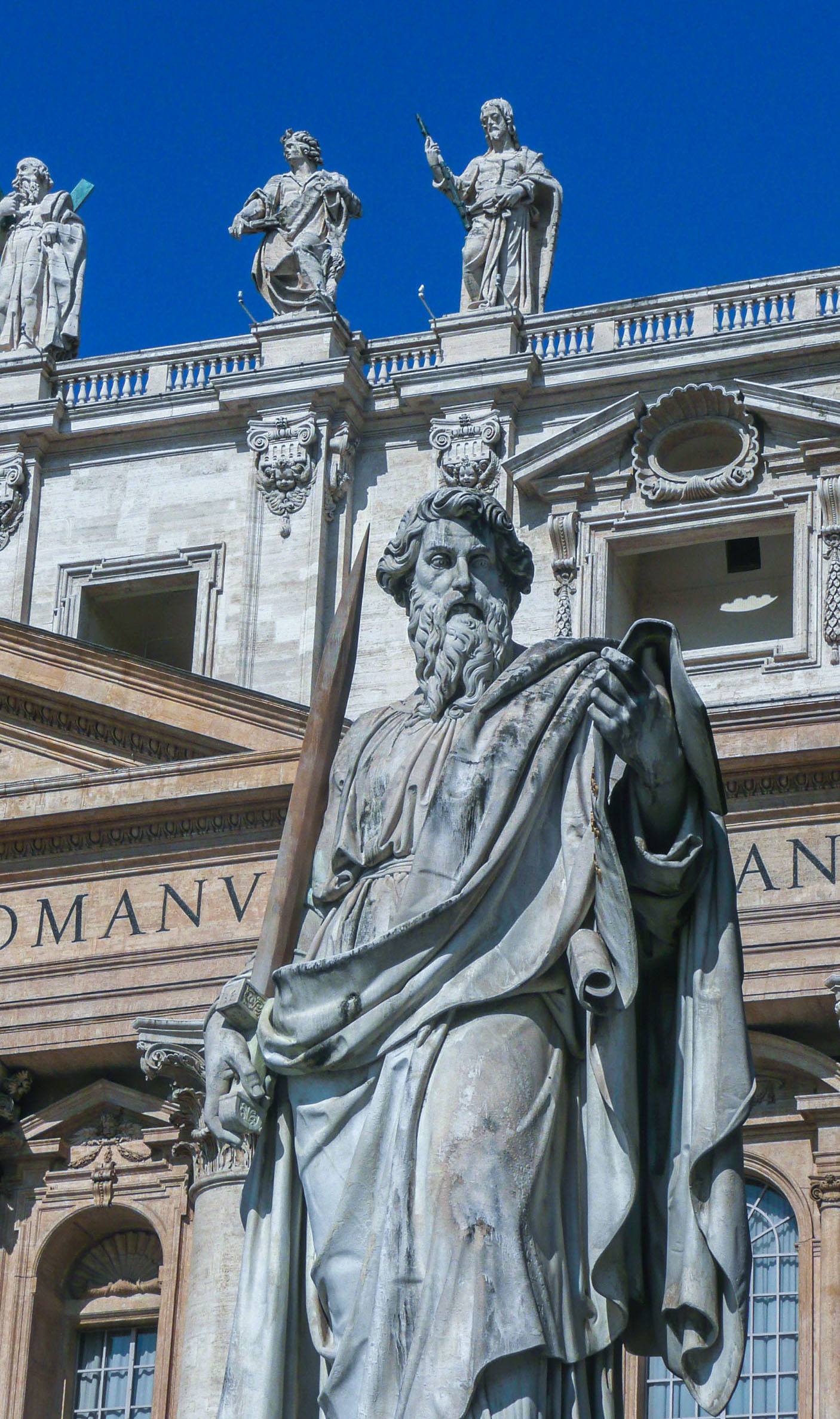 Statues on Saint Peter's Basilica Vatican City