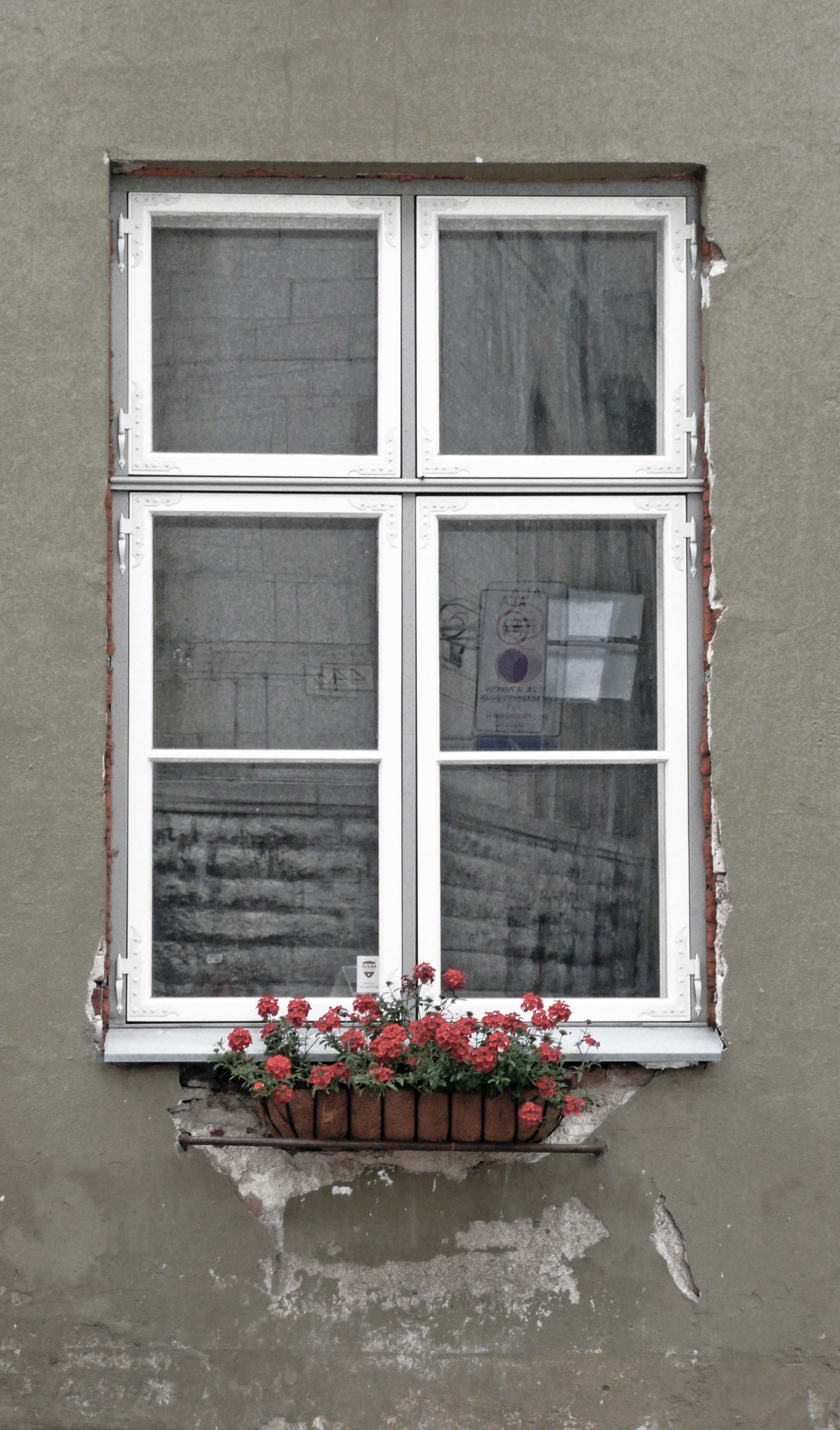 Window of house in Tallinn Old Town Estonia