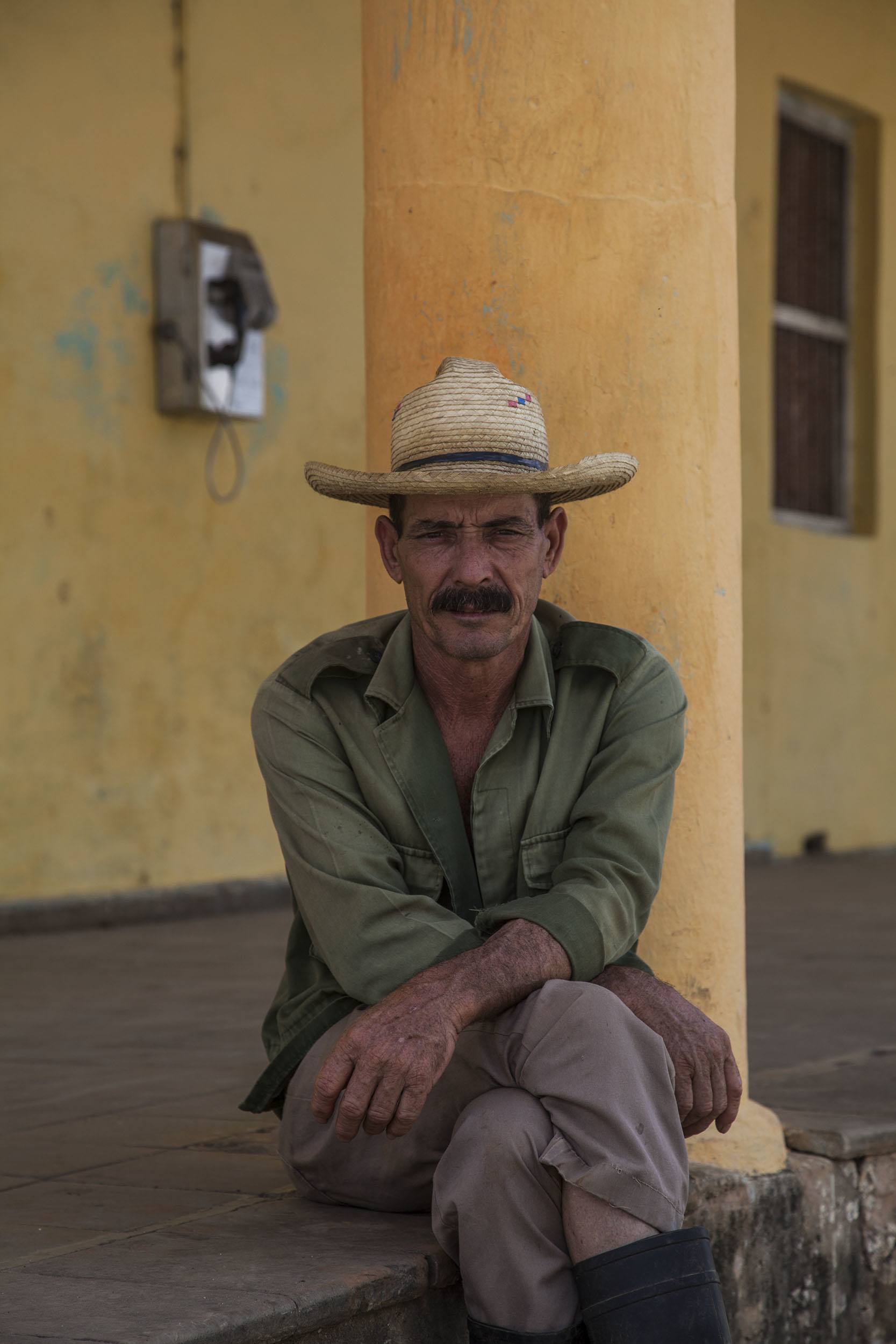 A Cuban man resting in the shade in Vinales Cuba