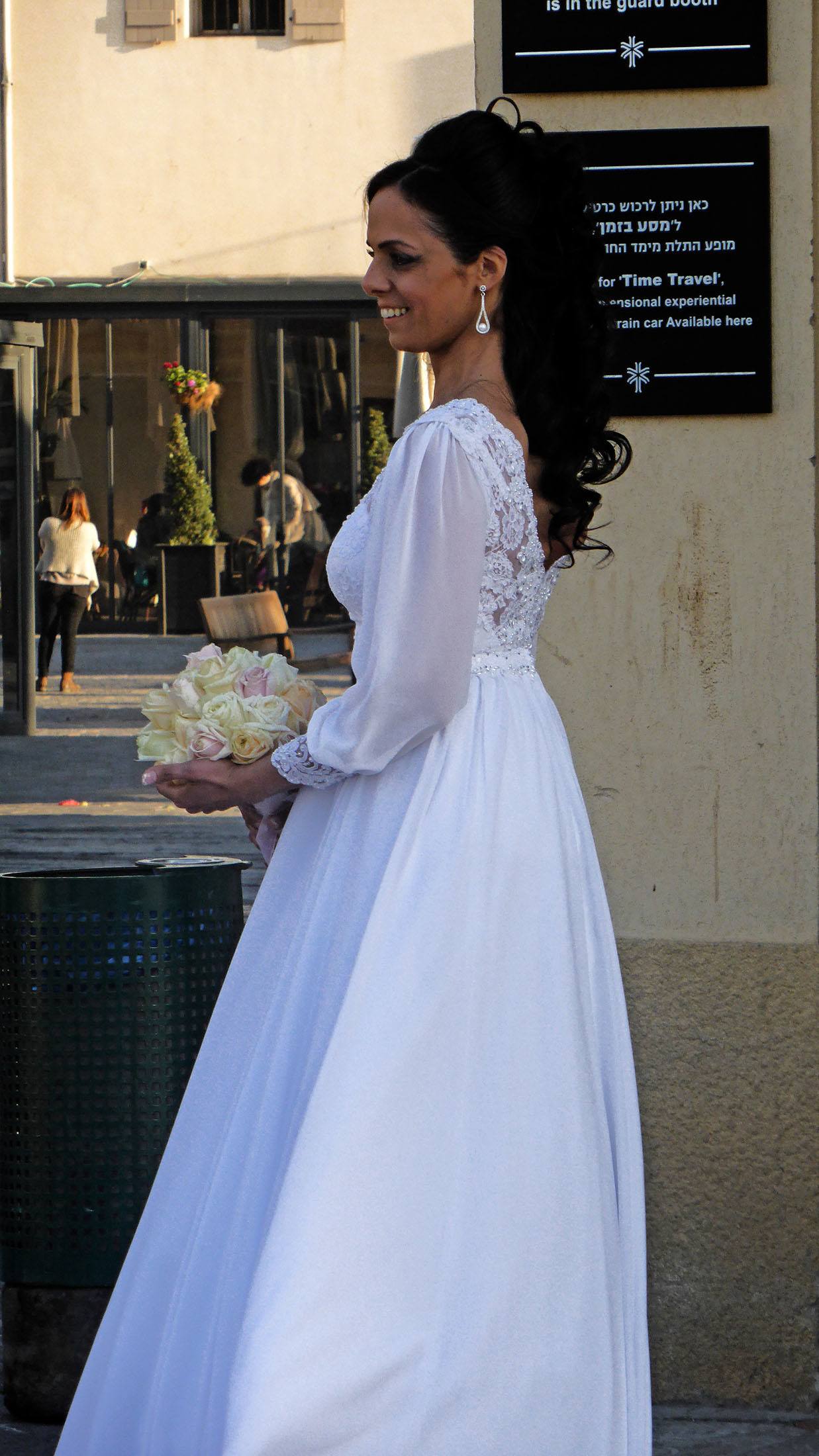 A bride in the streets of Tel Aviv Israel