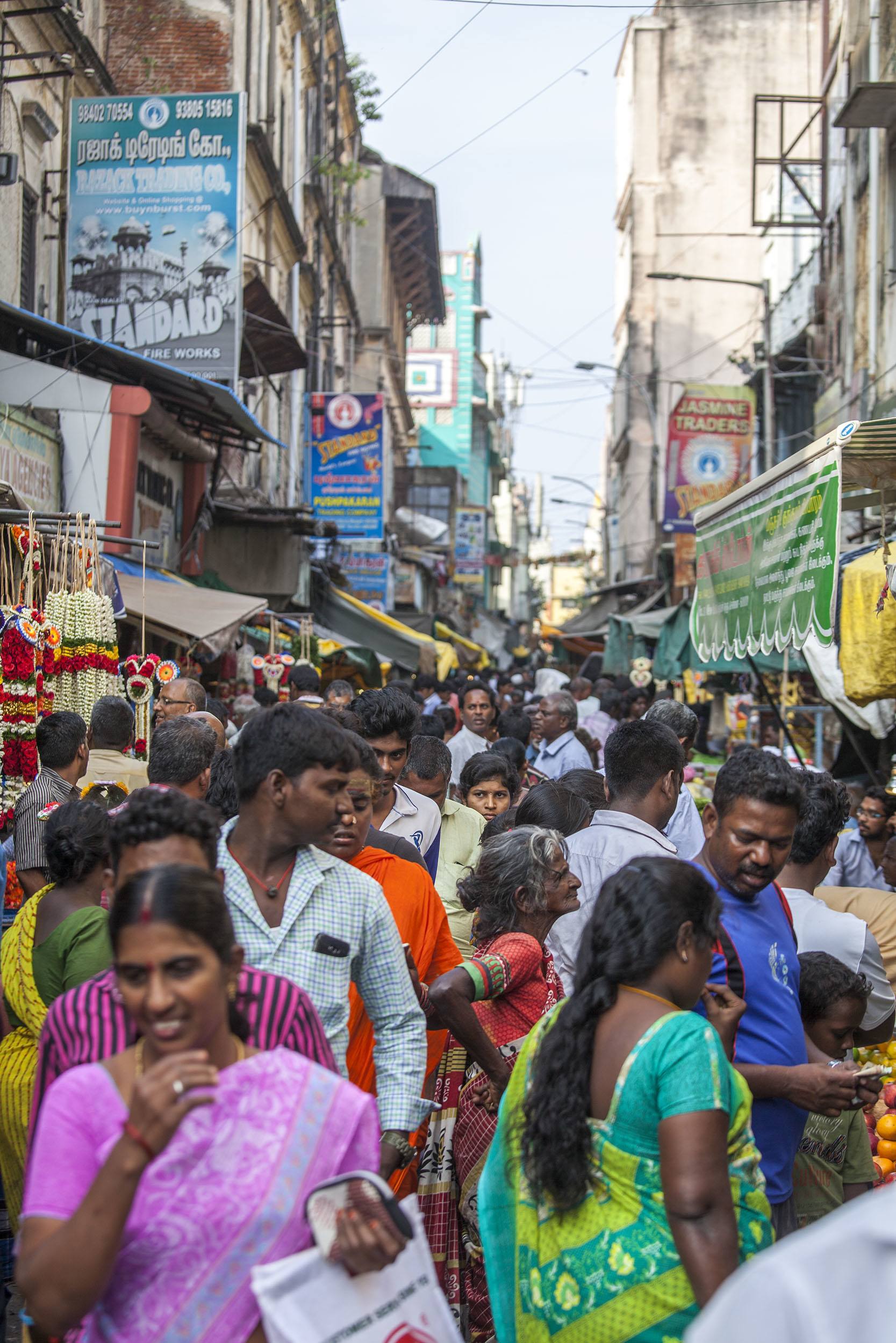 A busy street in Chennai India