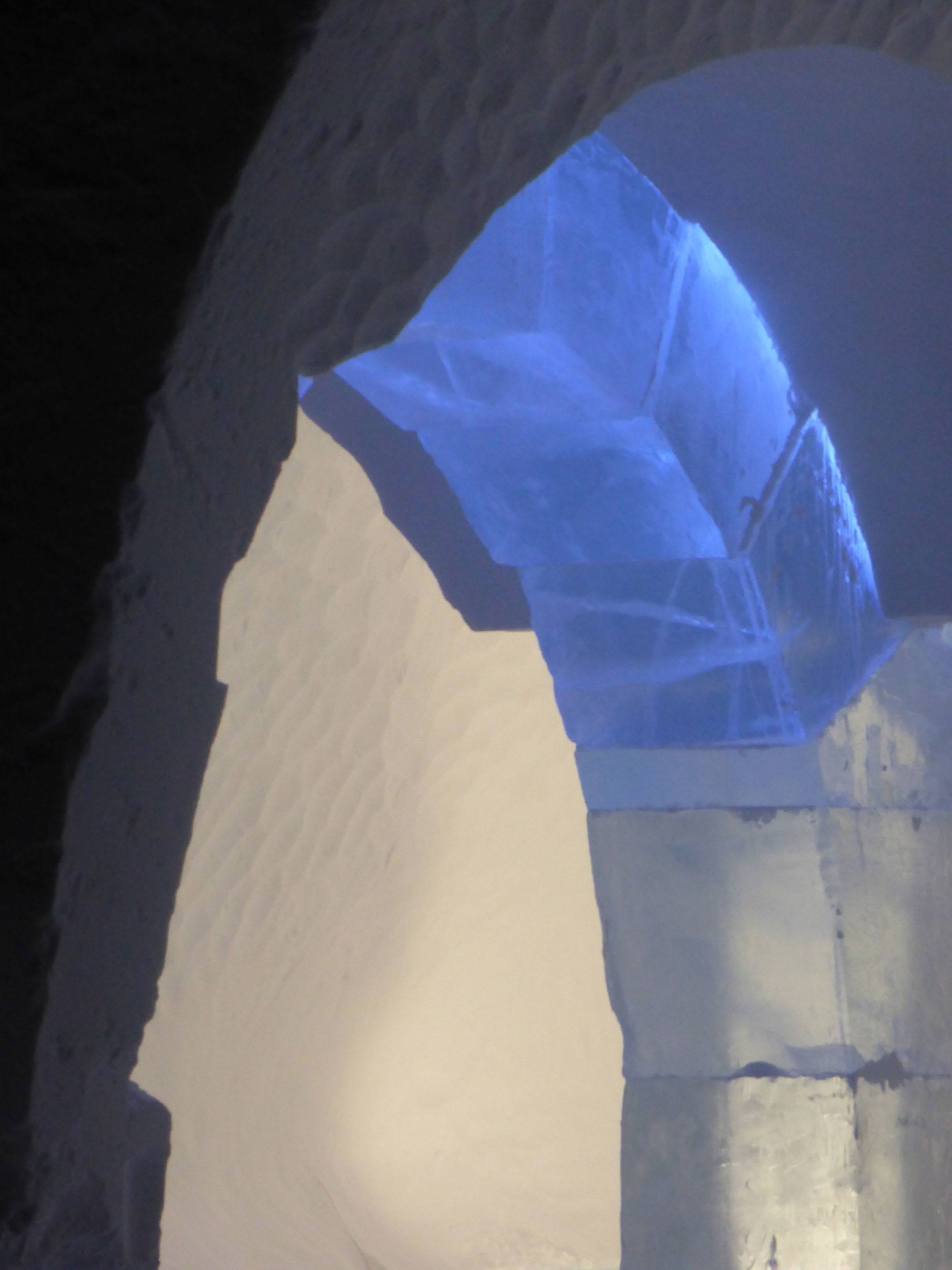 A door of the Ice Hotel near Kiruna Sweden