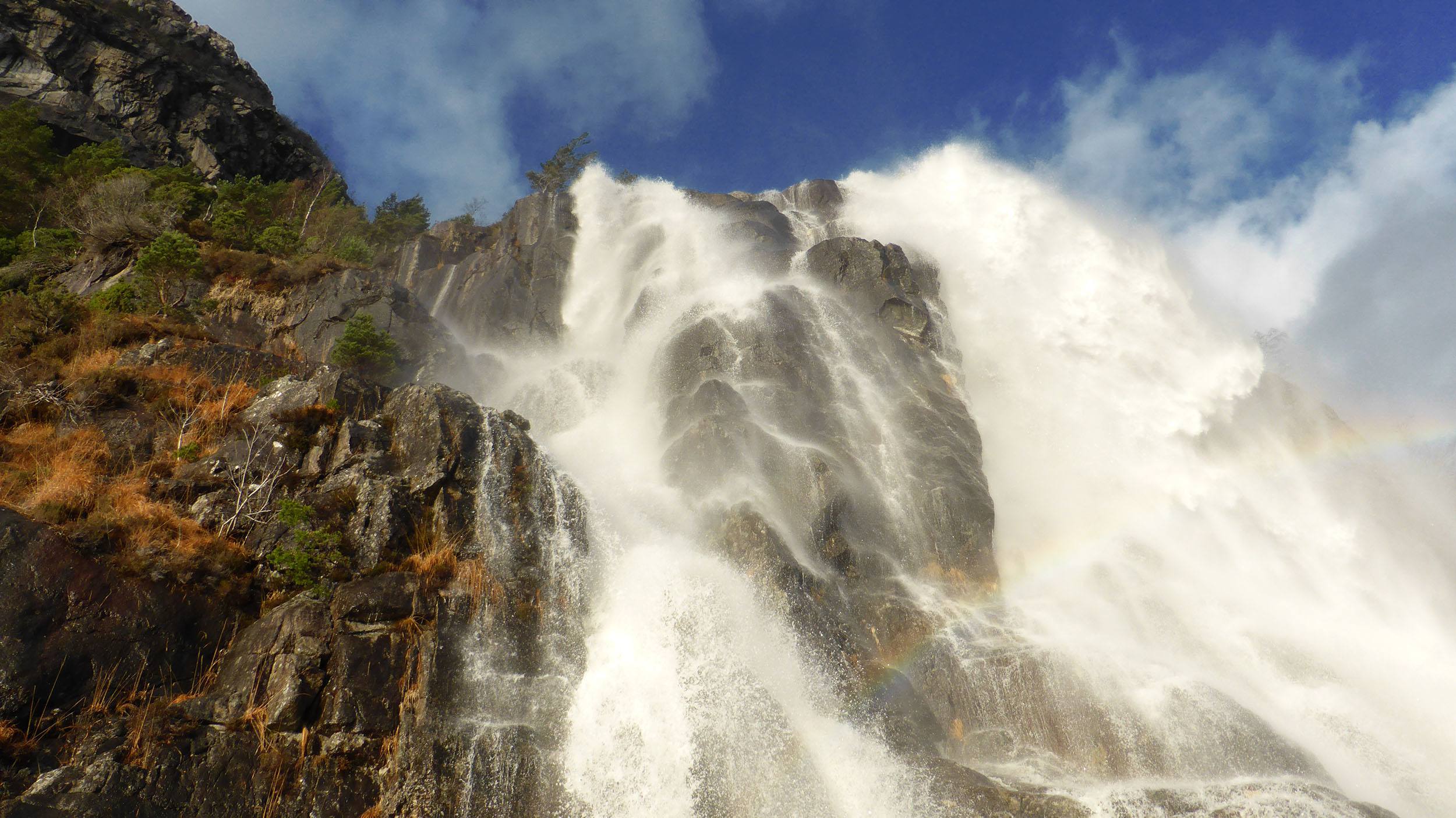 A waterfall in the Fjords near Stavanger Norway