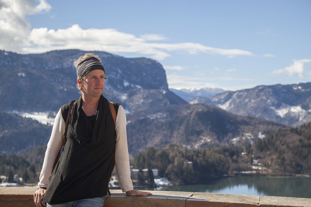 Ben at Bled Castle overlooking the lake Slovenia