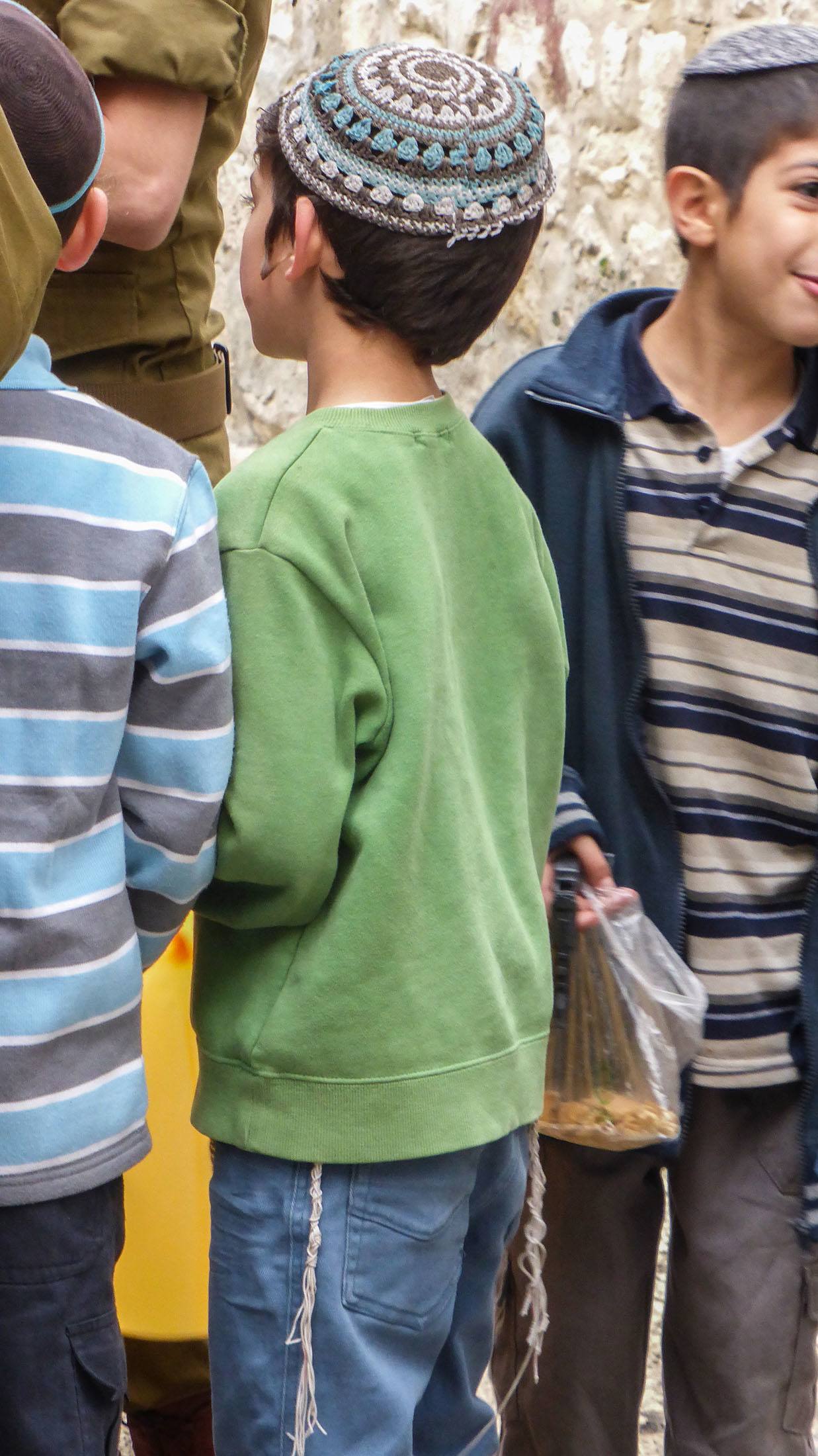 Children playing in the streets of Jerusalem Israel