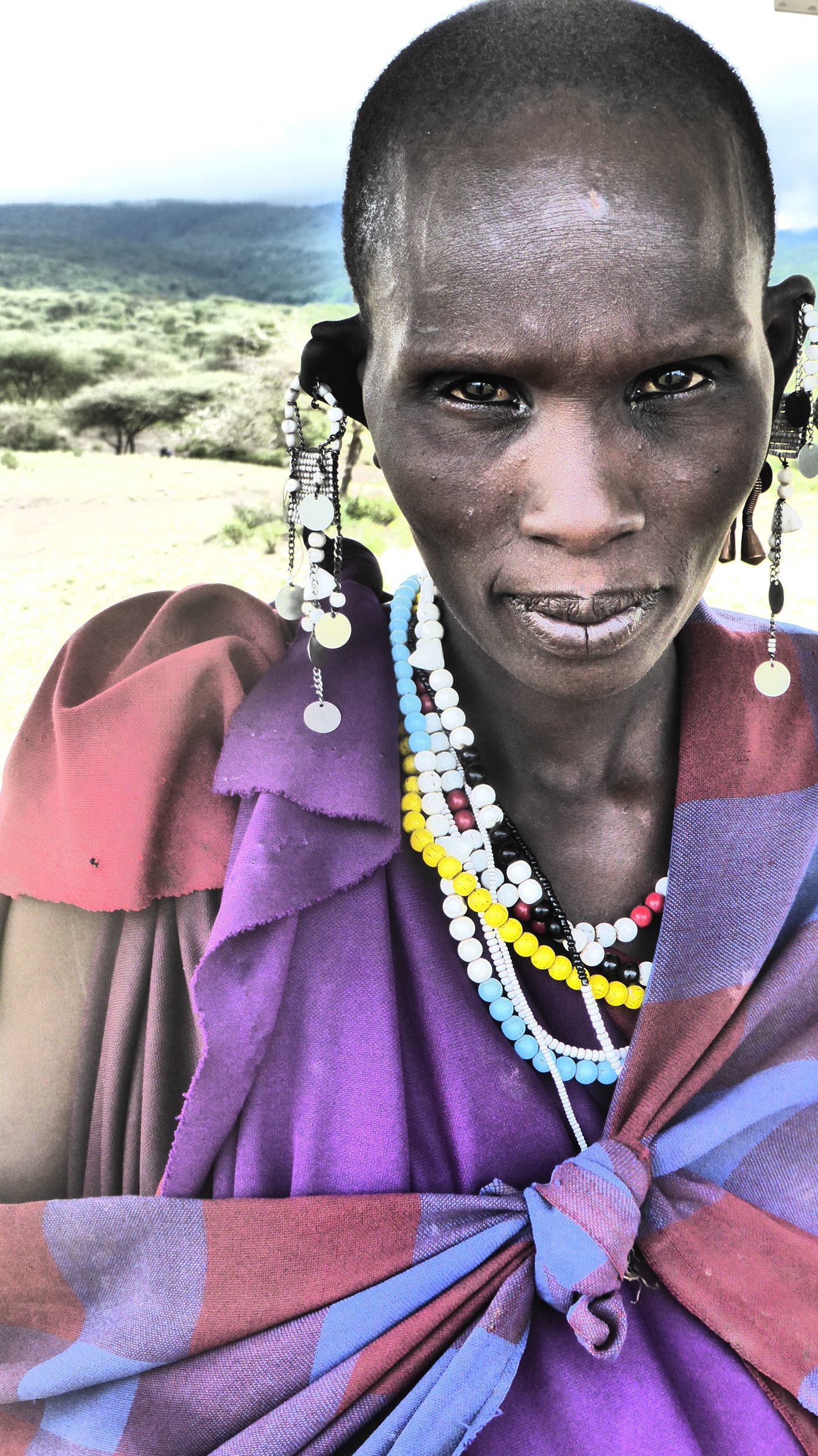 Elegant Maasai woman in a remote part of Tanzania