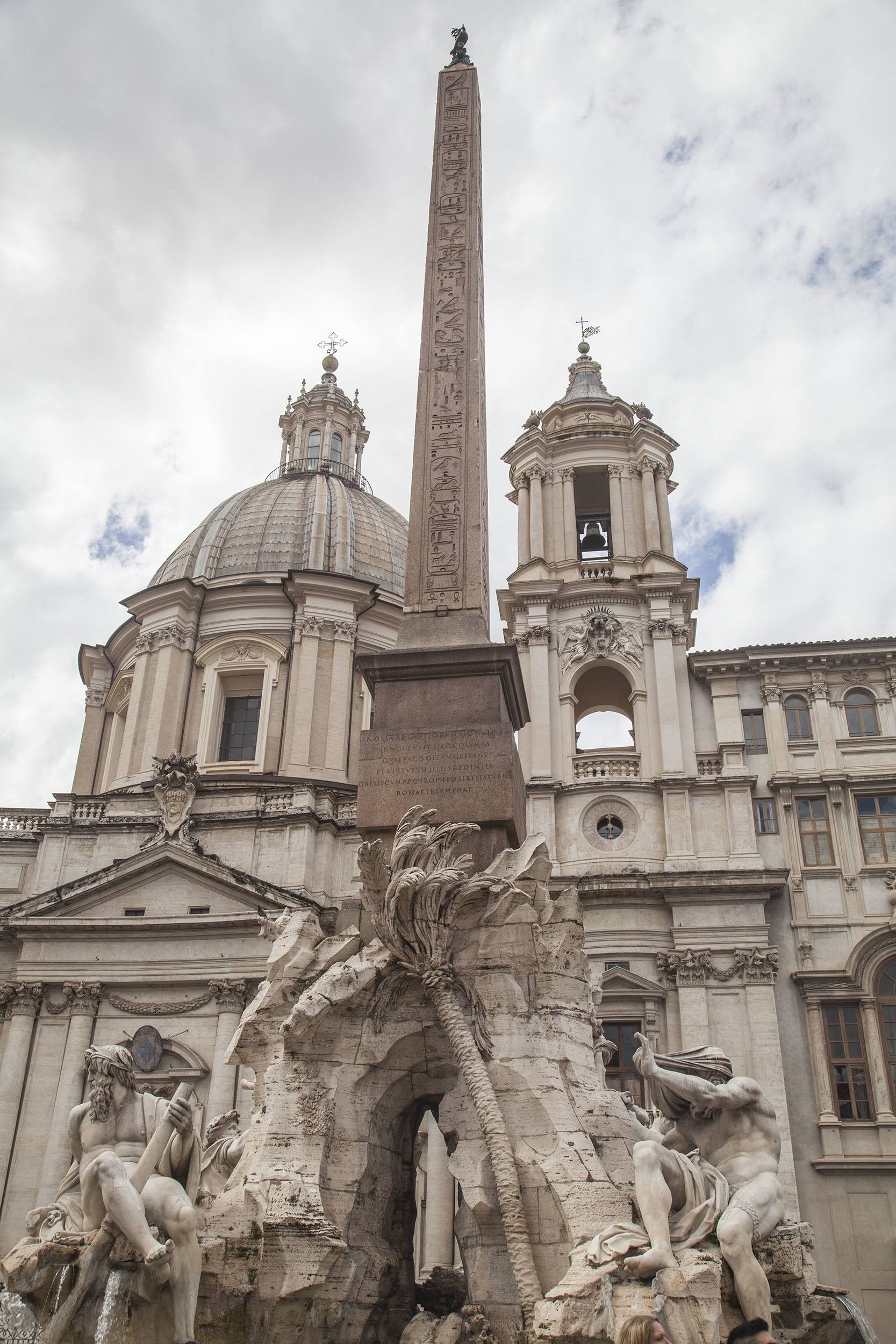 Fountain in Piazza Navona Rome Italy