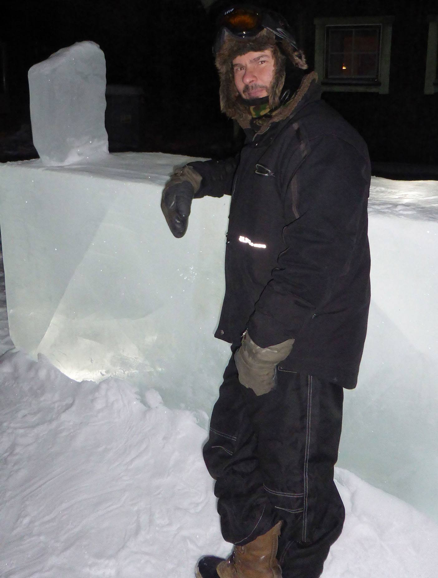 Host of Camp Alta outside Ice Hotel in Sweden