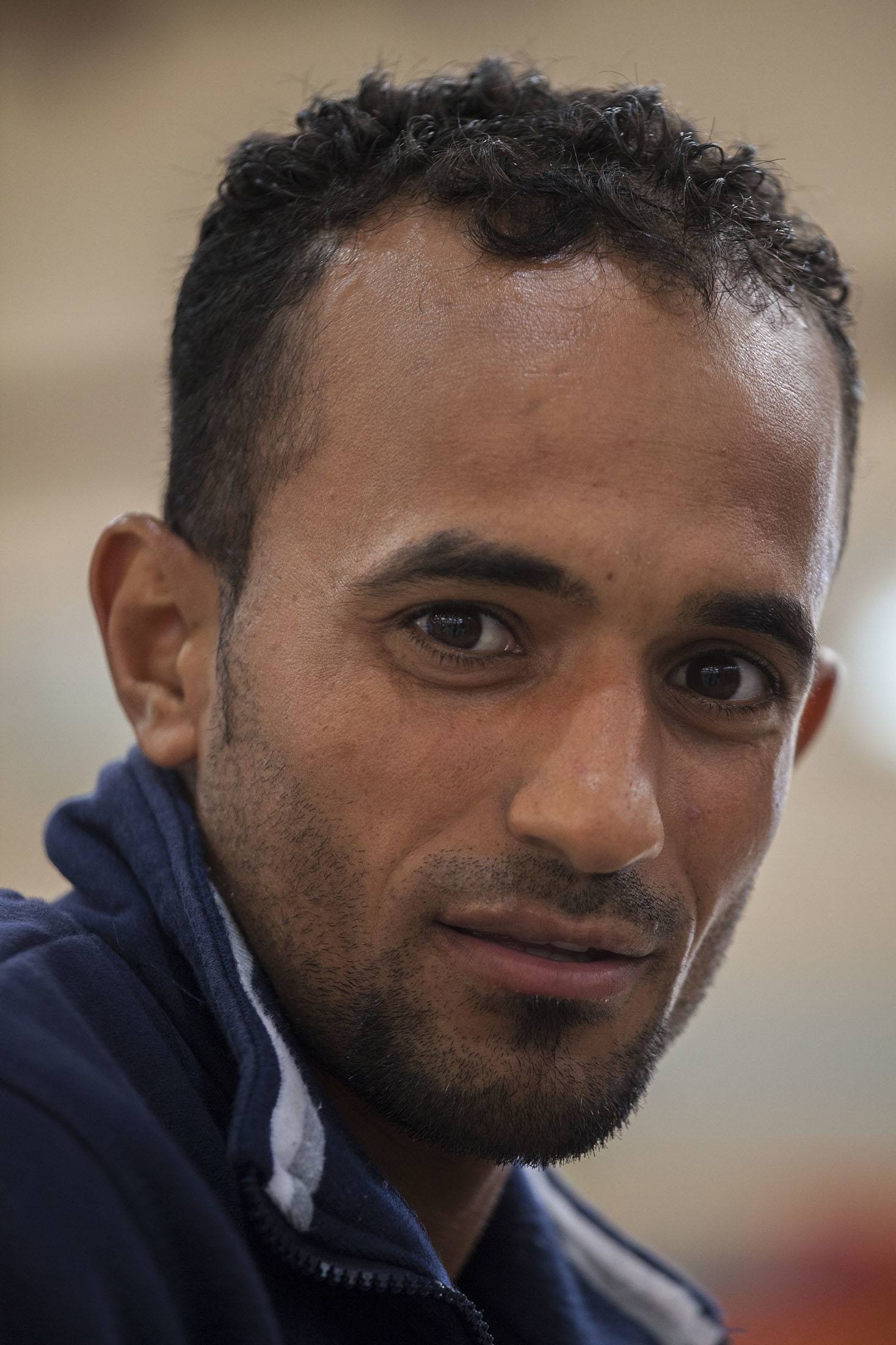 Man at the Central Fish Market in Kuwait