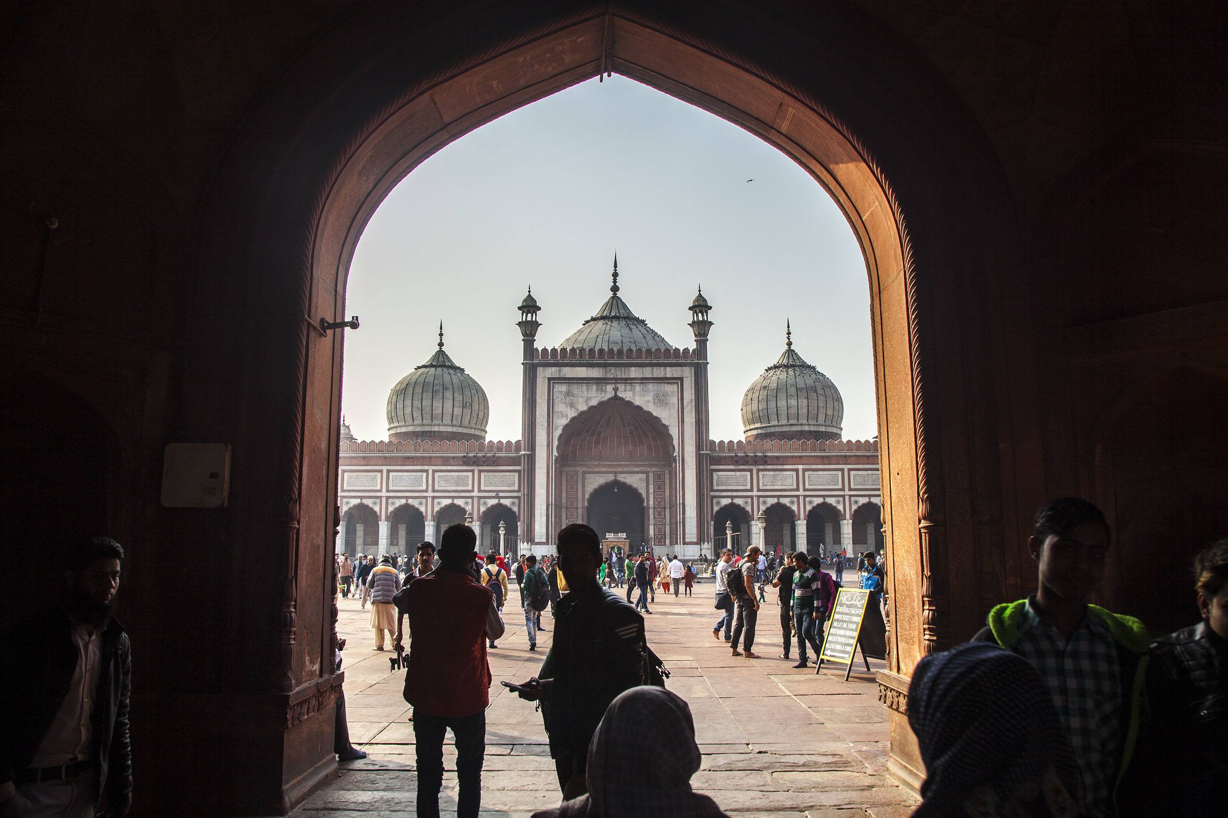 People at the Red Fort in Delhi India