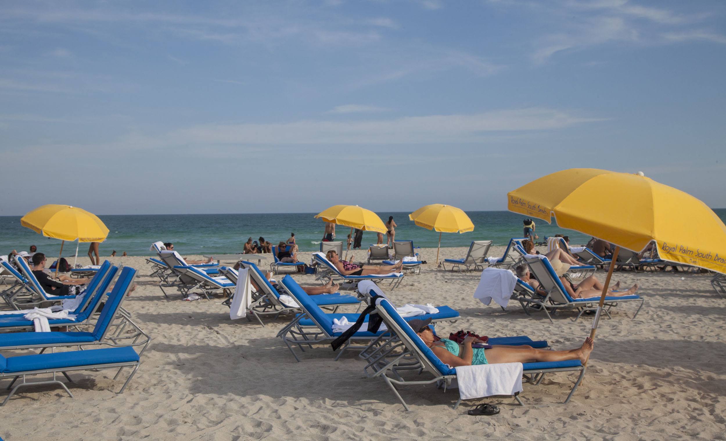 People on Miami Beach Miami USA