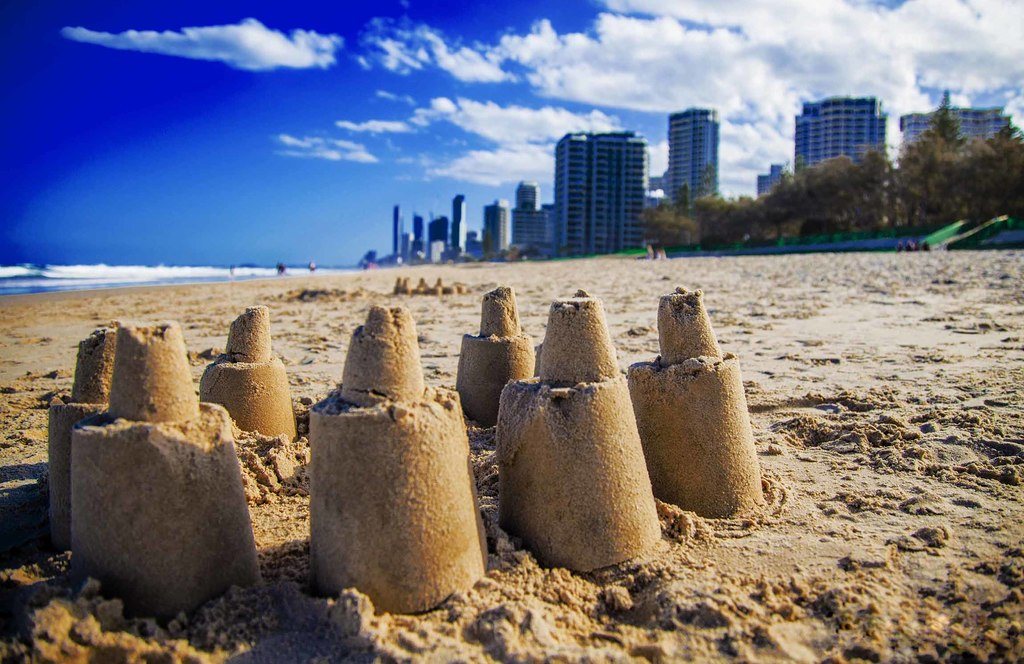 Sandcastles on The Spit Gold Coast Australia