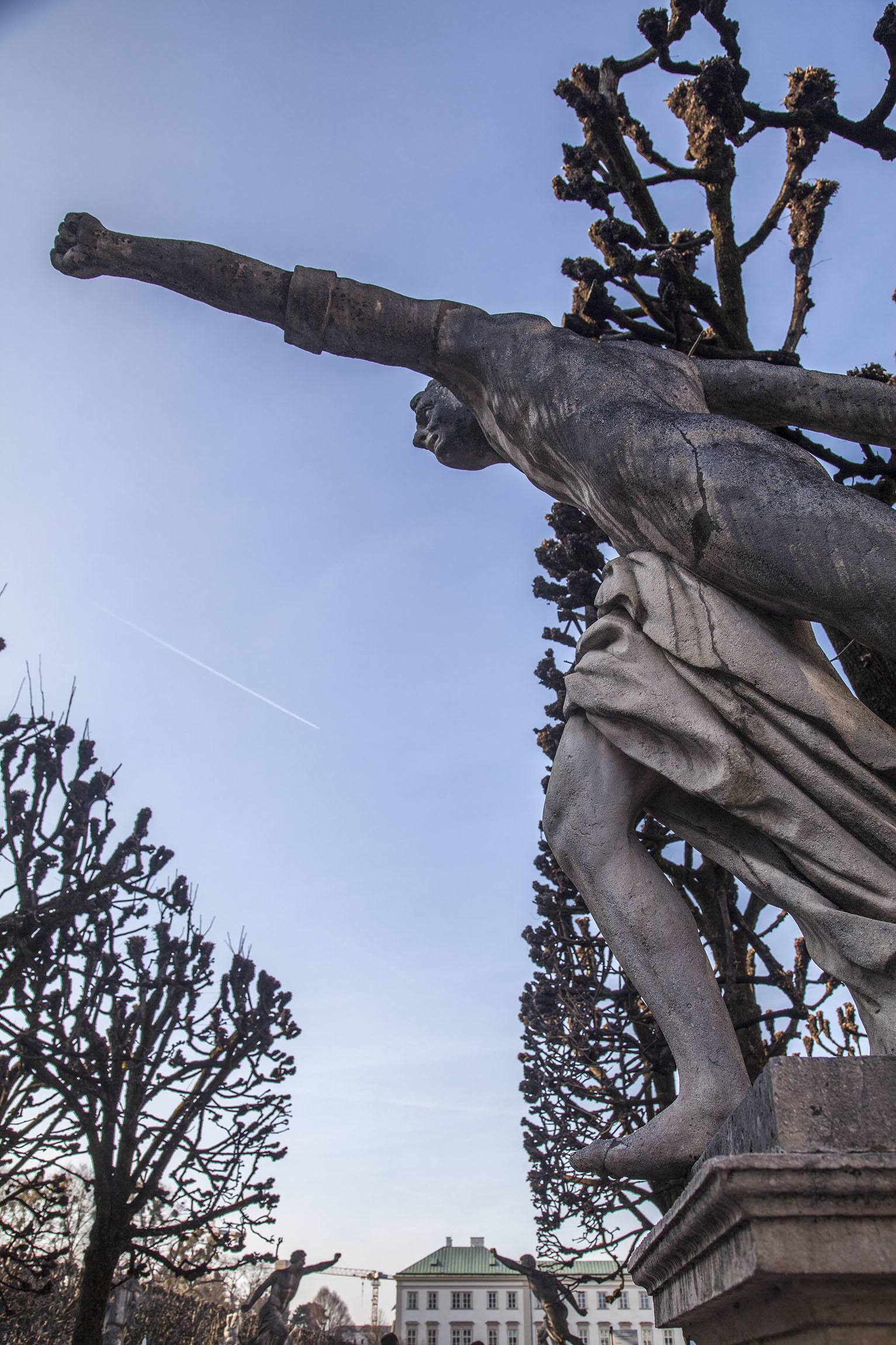 Statue at the entrance to Mirabell Gardens Salzburg Austria