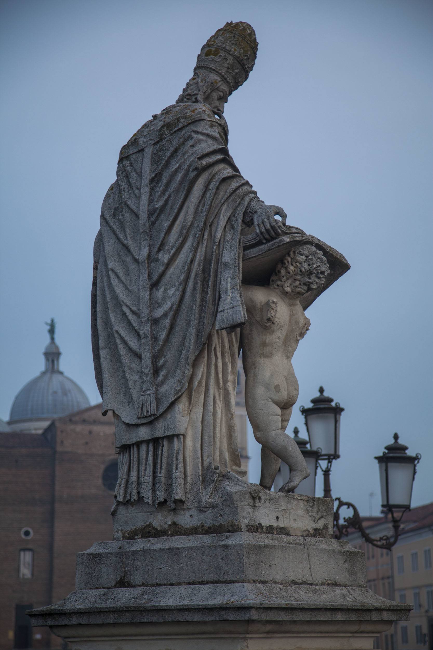 Statue in Piazza of Prato della Valle in Padova Italy