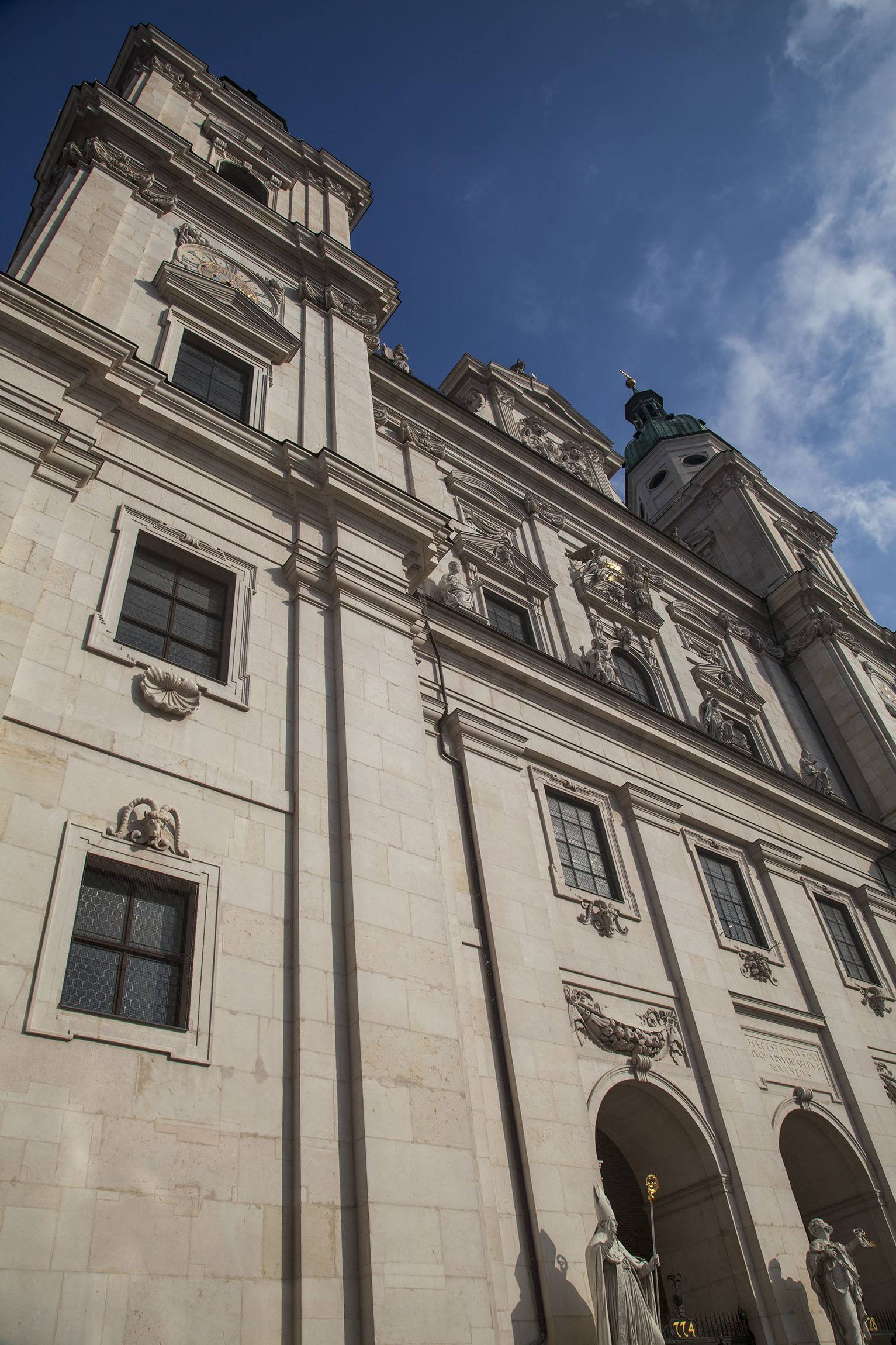 The front of Salzburg Cathedral Austria